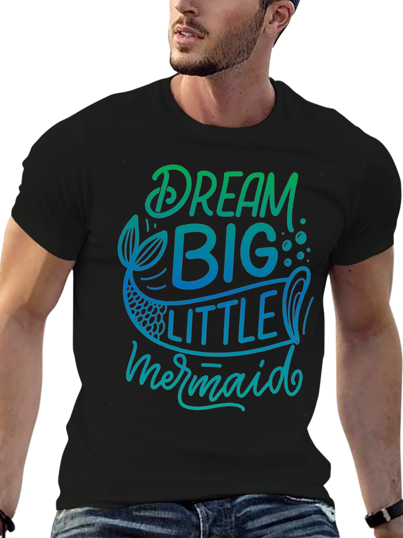 Dream Big Little Mermaid Black T-Shirt