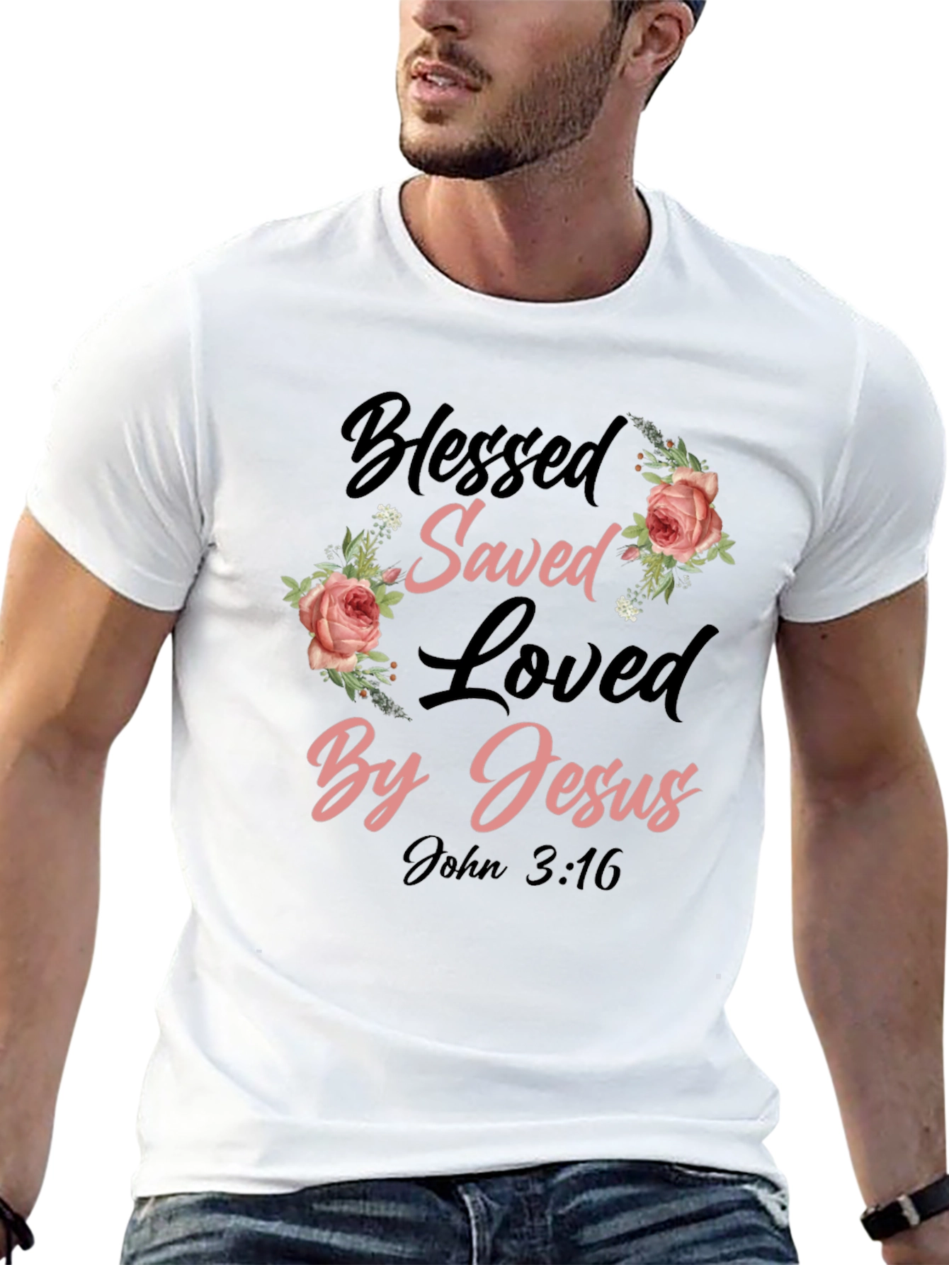 Blessed Saved Loved By Jesus T-Shirt