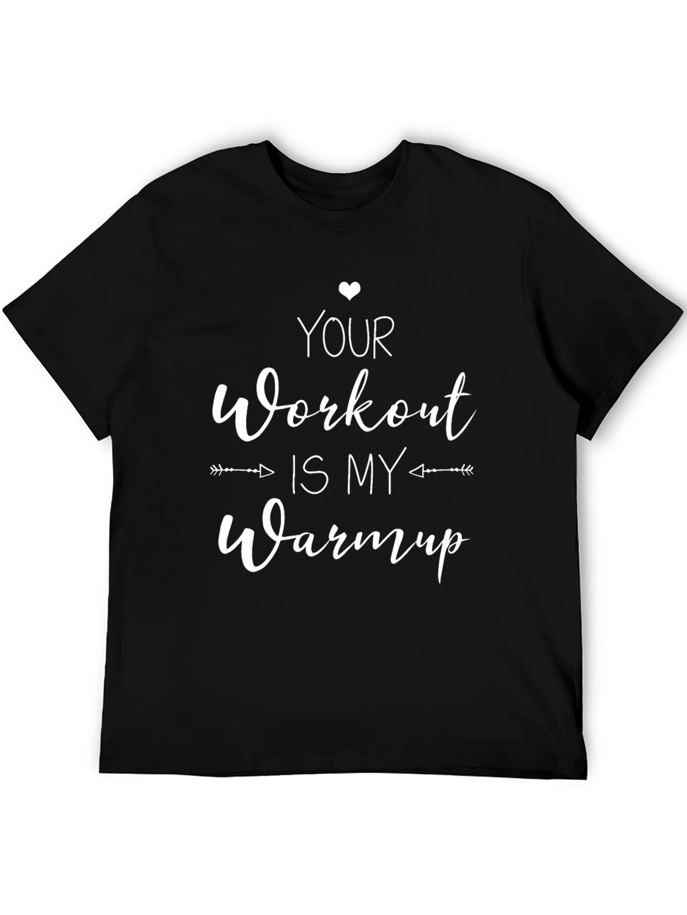 Workout Warmup Tee - Black Cotton Gym Shirt