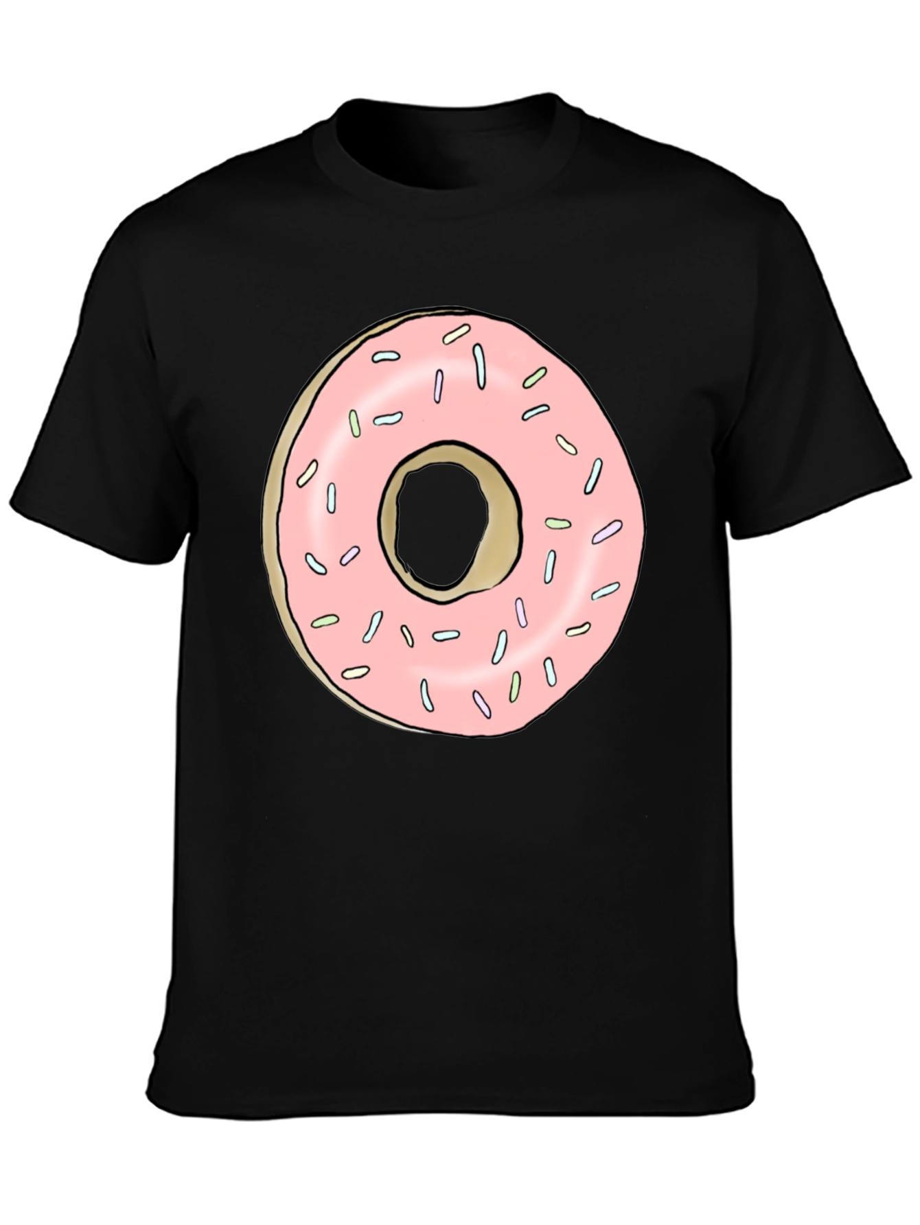 Donut Graphic Black T-Shirt