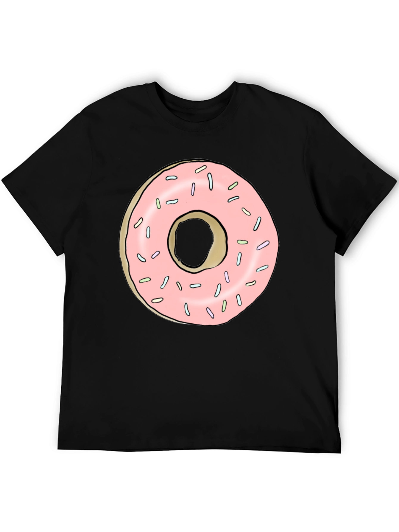 Donut Graphic Black T-Shirt