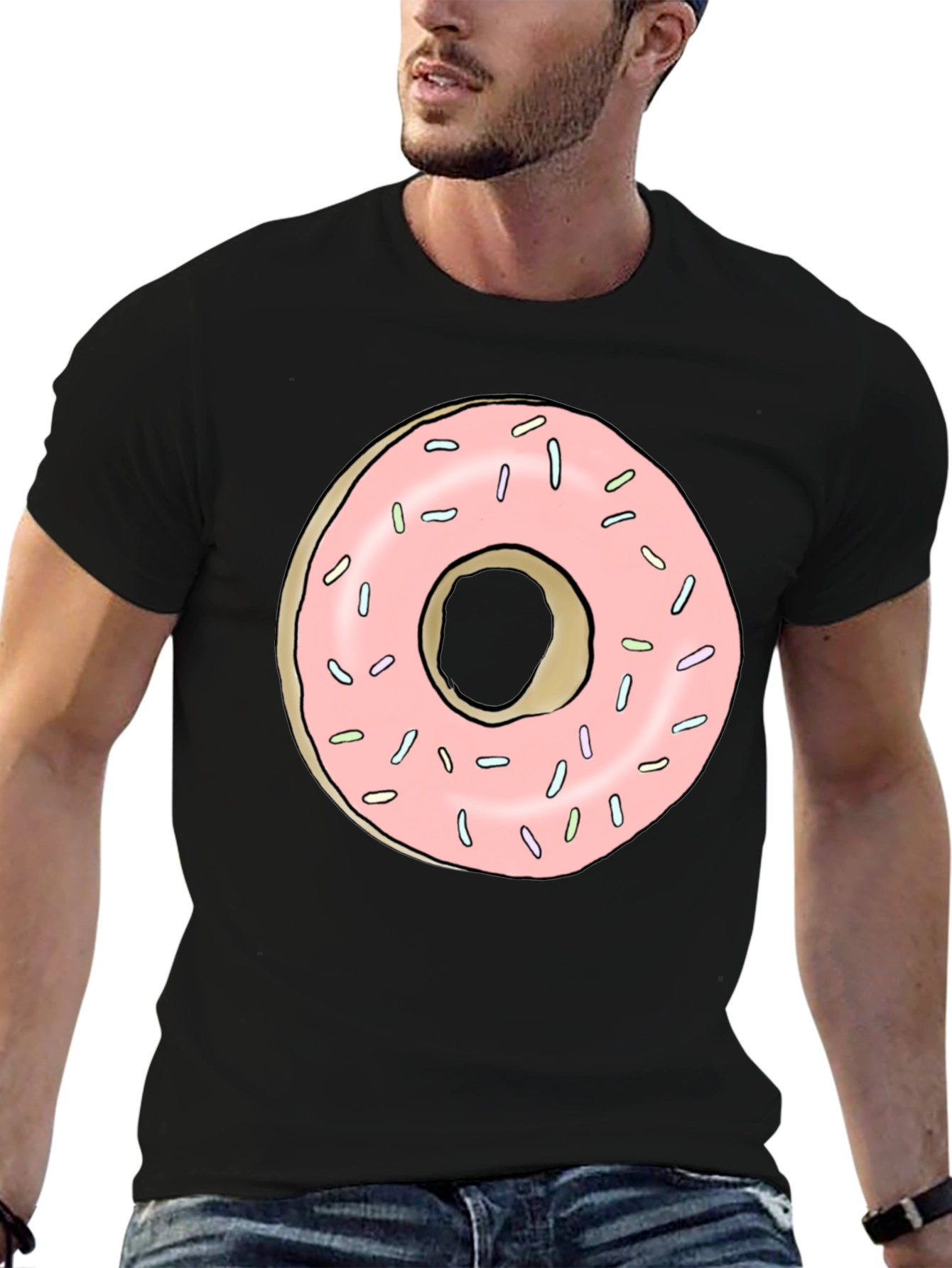 Donut Graphic Black T-Shirt