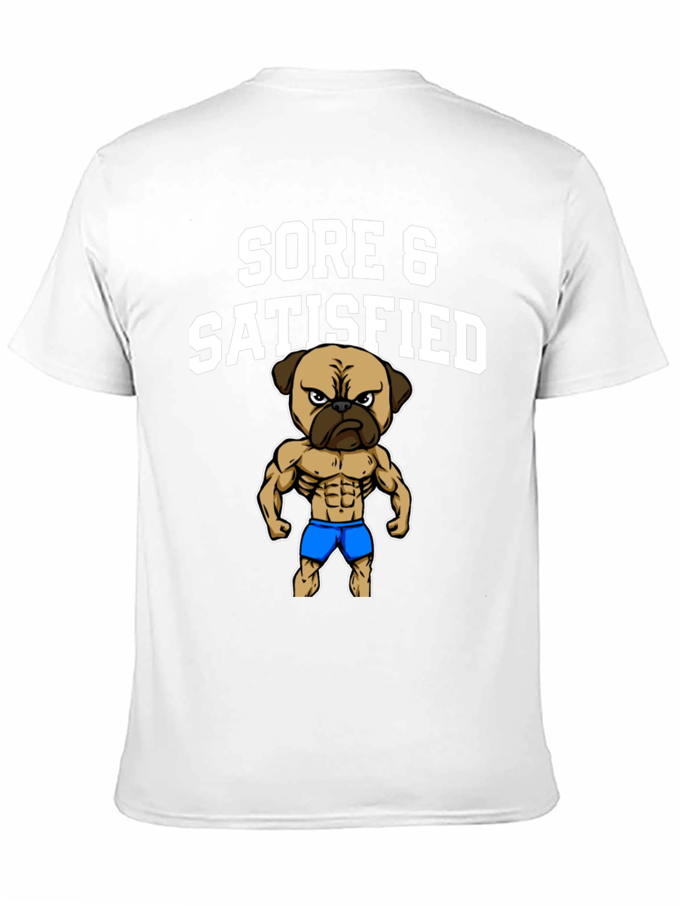 Sore & Satisfied Pug Black T-Shirt