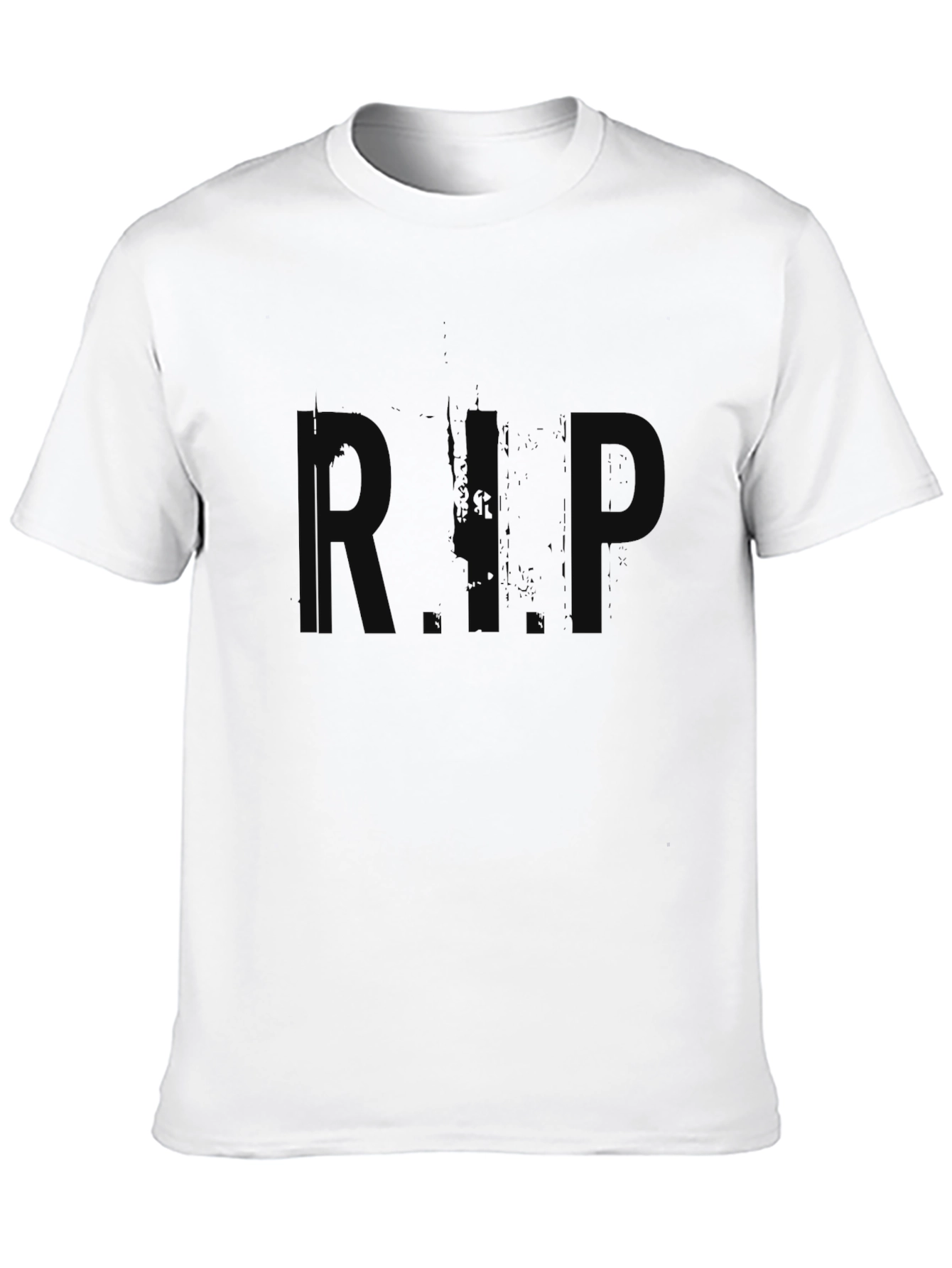 Black R.I.P. Graphic Print T-Shirt