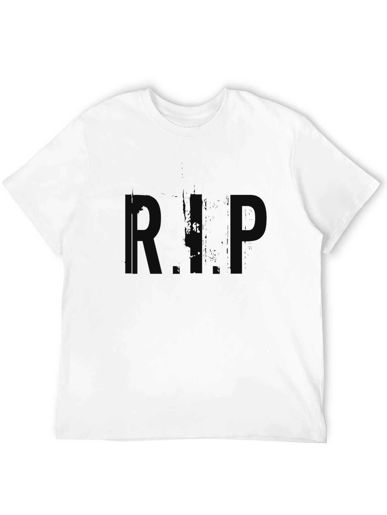 Black R.I.P. Graphic Print T-Shirt