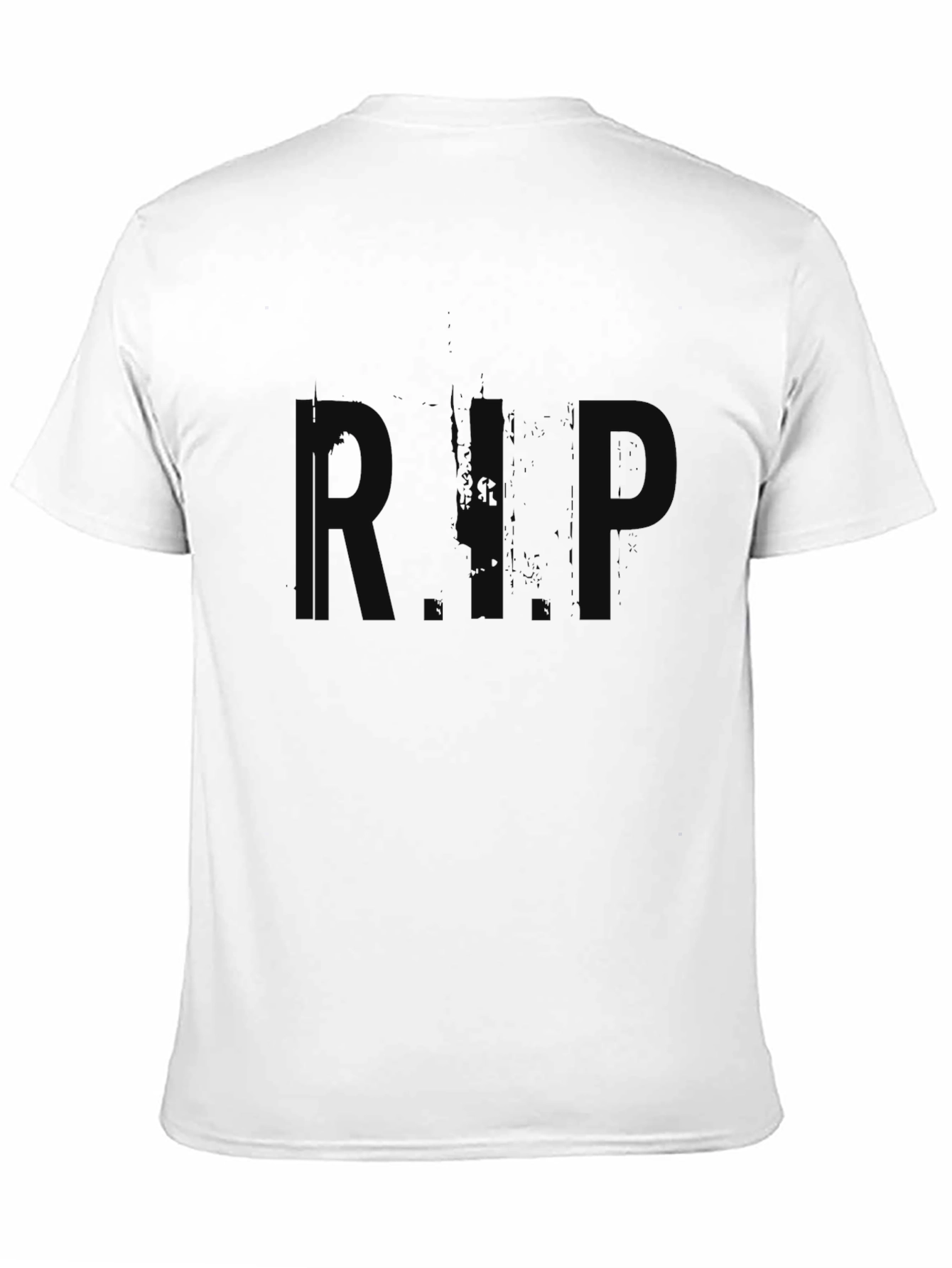 Black R.I.P. Graphic Print T-Shirt