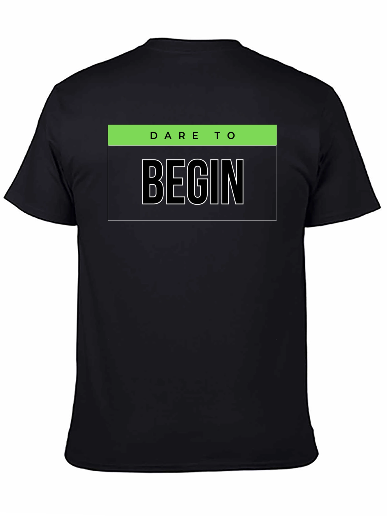 Dare to Begin Graphic T-Shirt - Black