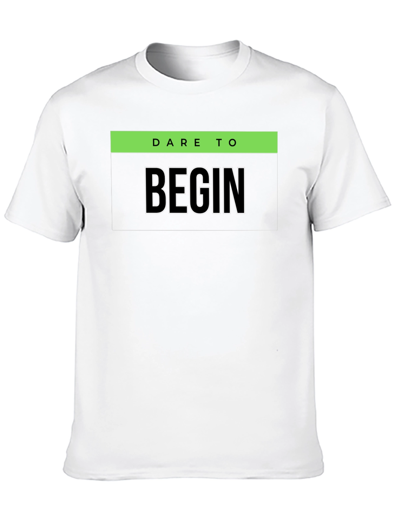 Dare to Begin Graphic T-Shirt - Black
