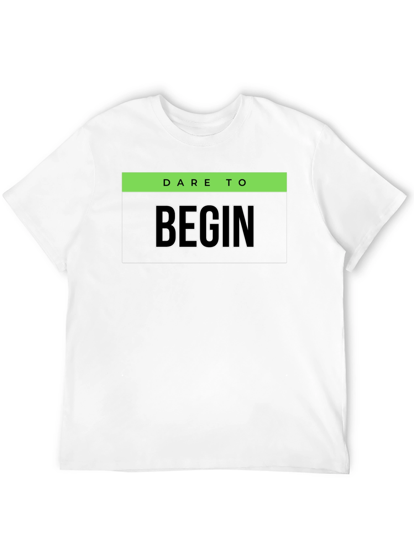 Dare to Begin Graphic T-Shirt - Black