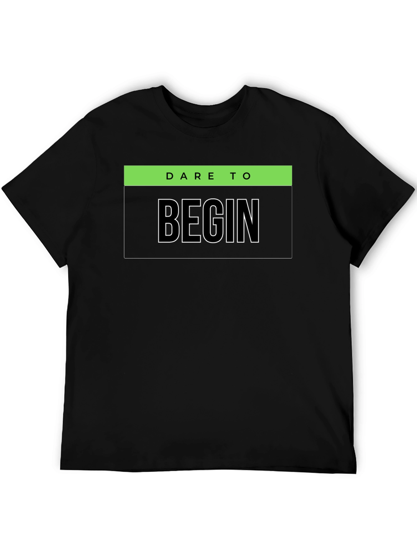 Dare to Begin Graphic T-Shirt - Black