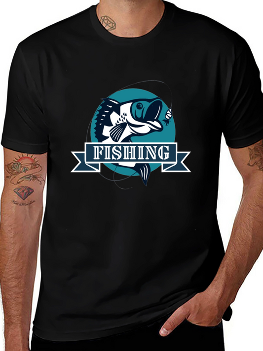 Fishing Graphic T-Shirt - Bass Fisherman Tee