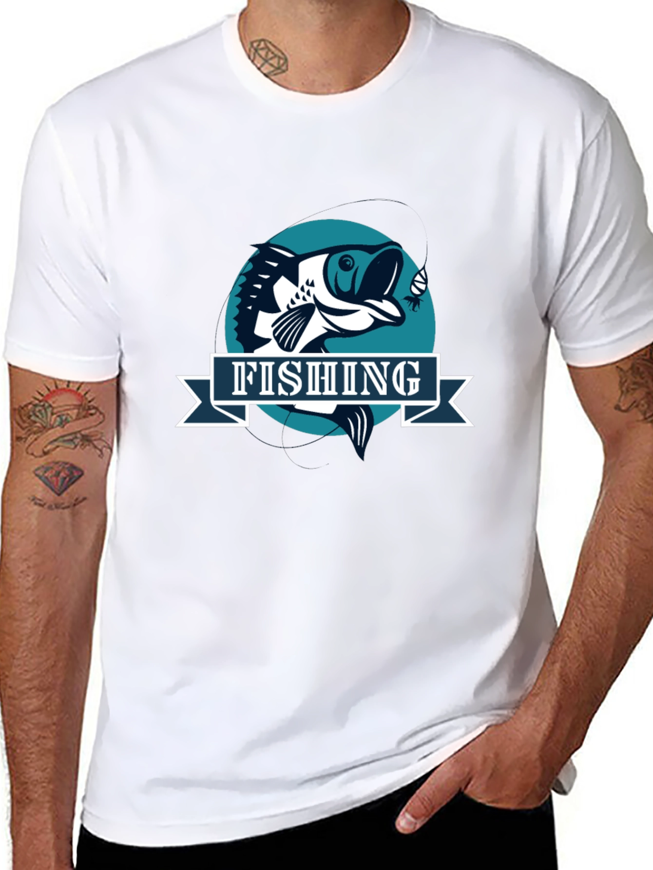 Fishing Graphic T-Shirt - Bass Fisherman Tee