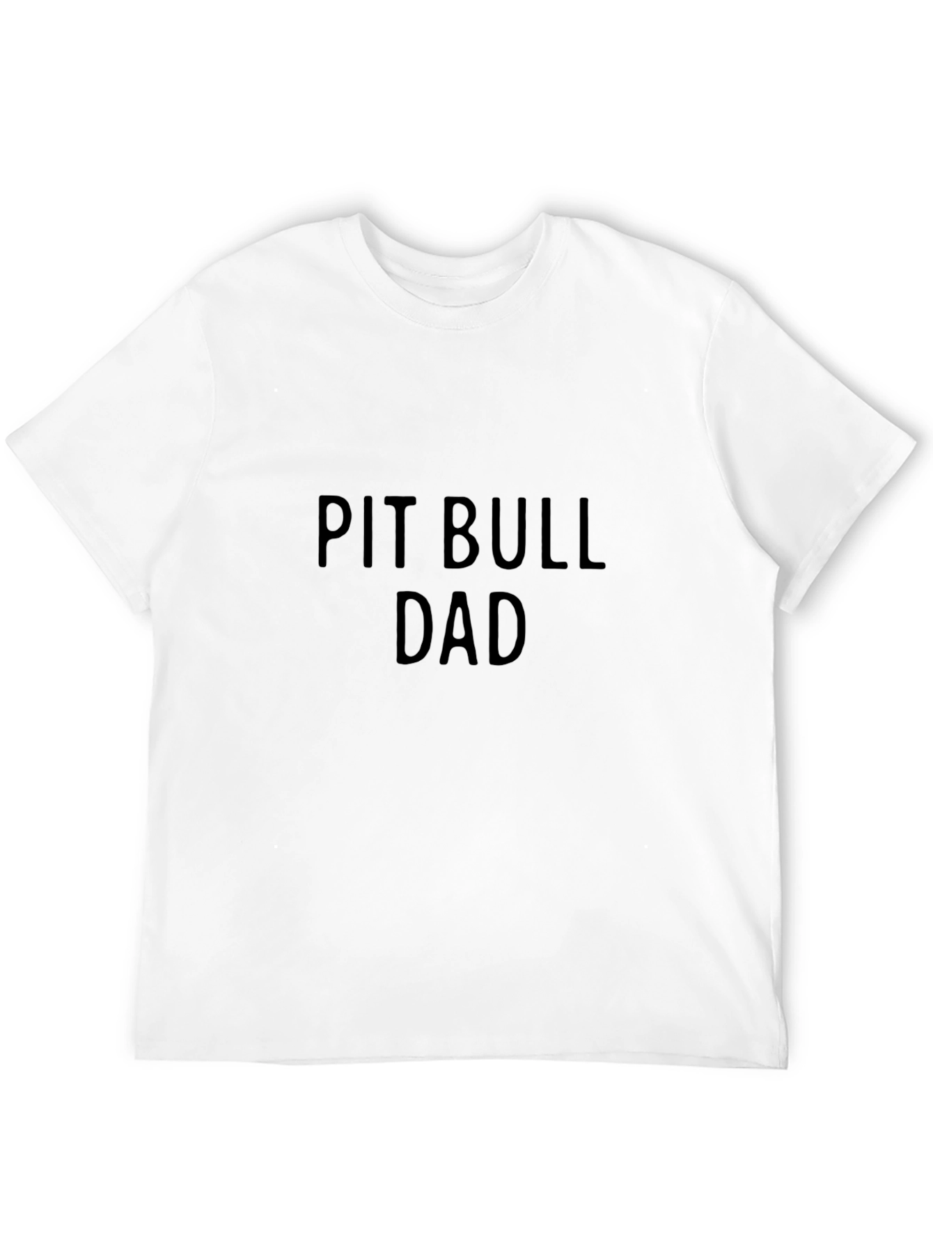 Pit Bull Dad Black T-Shirt