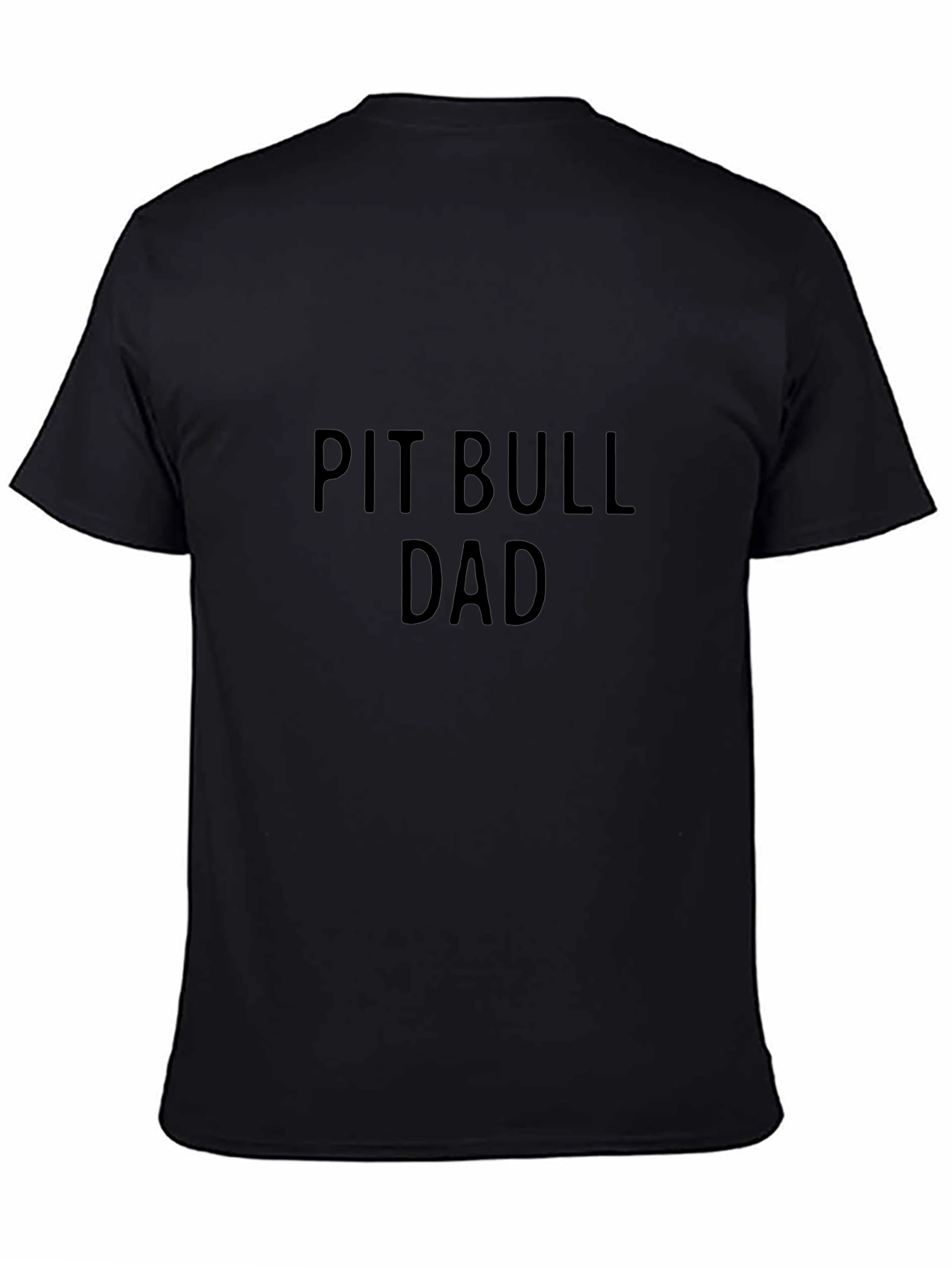 Pit Bull Dad Black T-Shirt