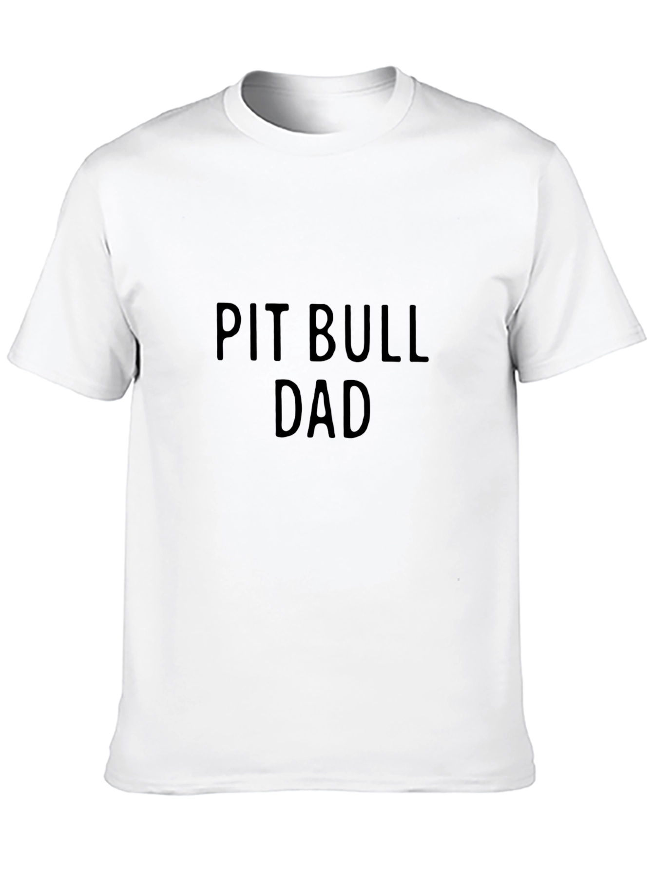Pit Bull Dad Black T-Shirt