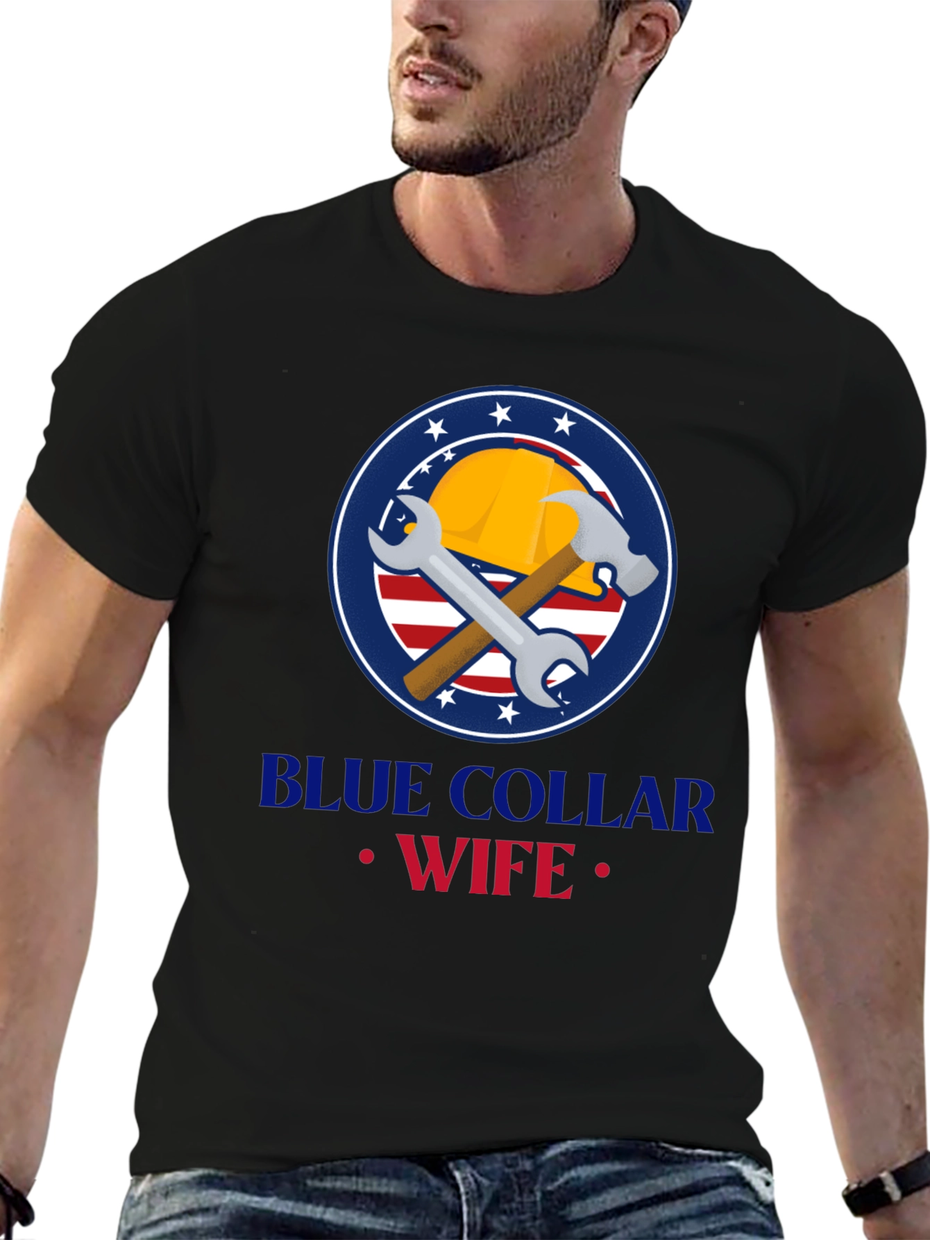 Blue Collar Wife Graphic Tee - Black