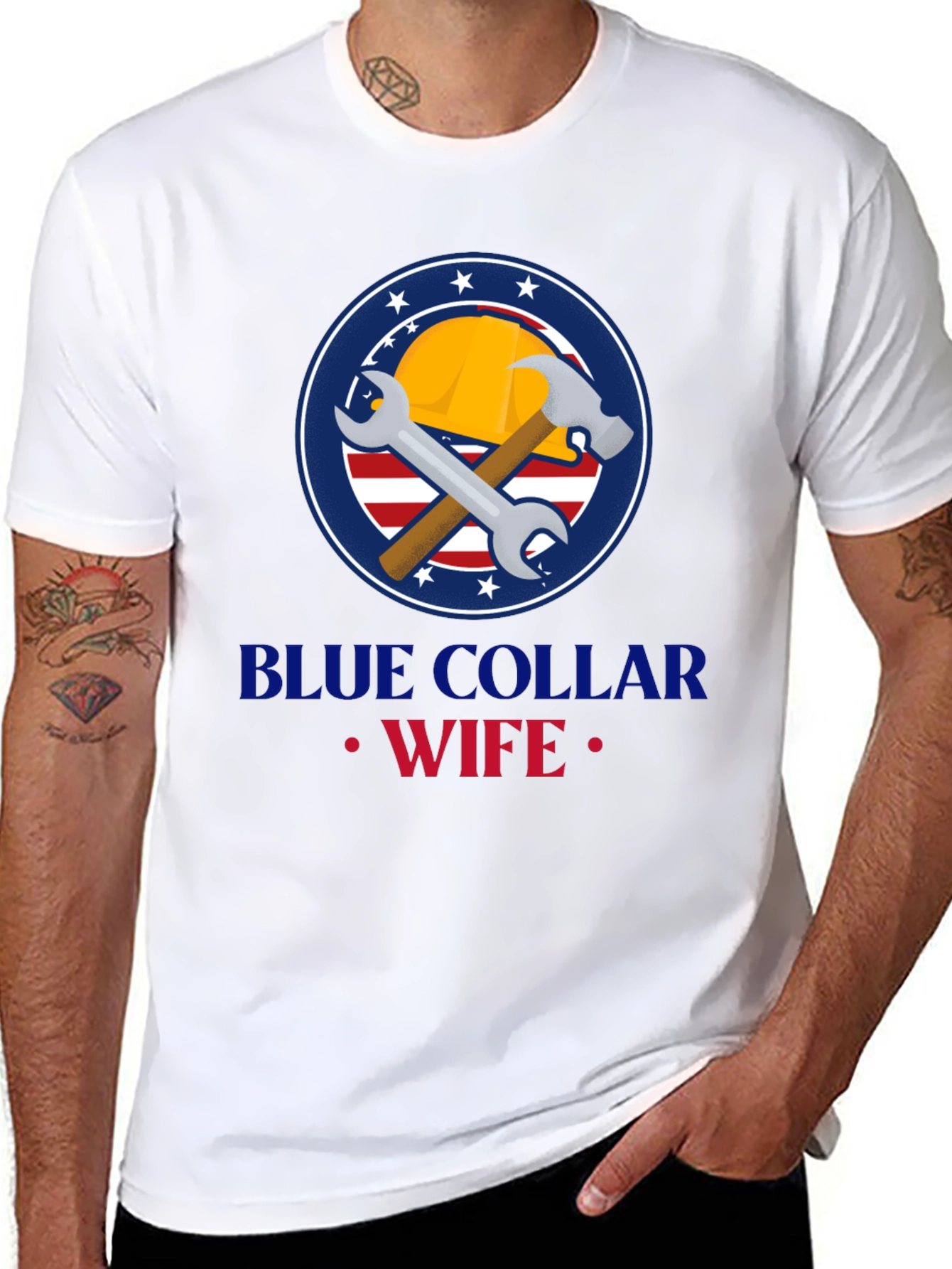 Blue Collar Wife Graphic Tee - Black
