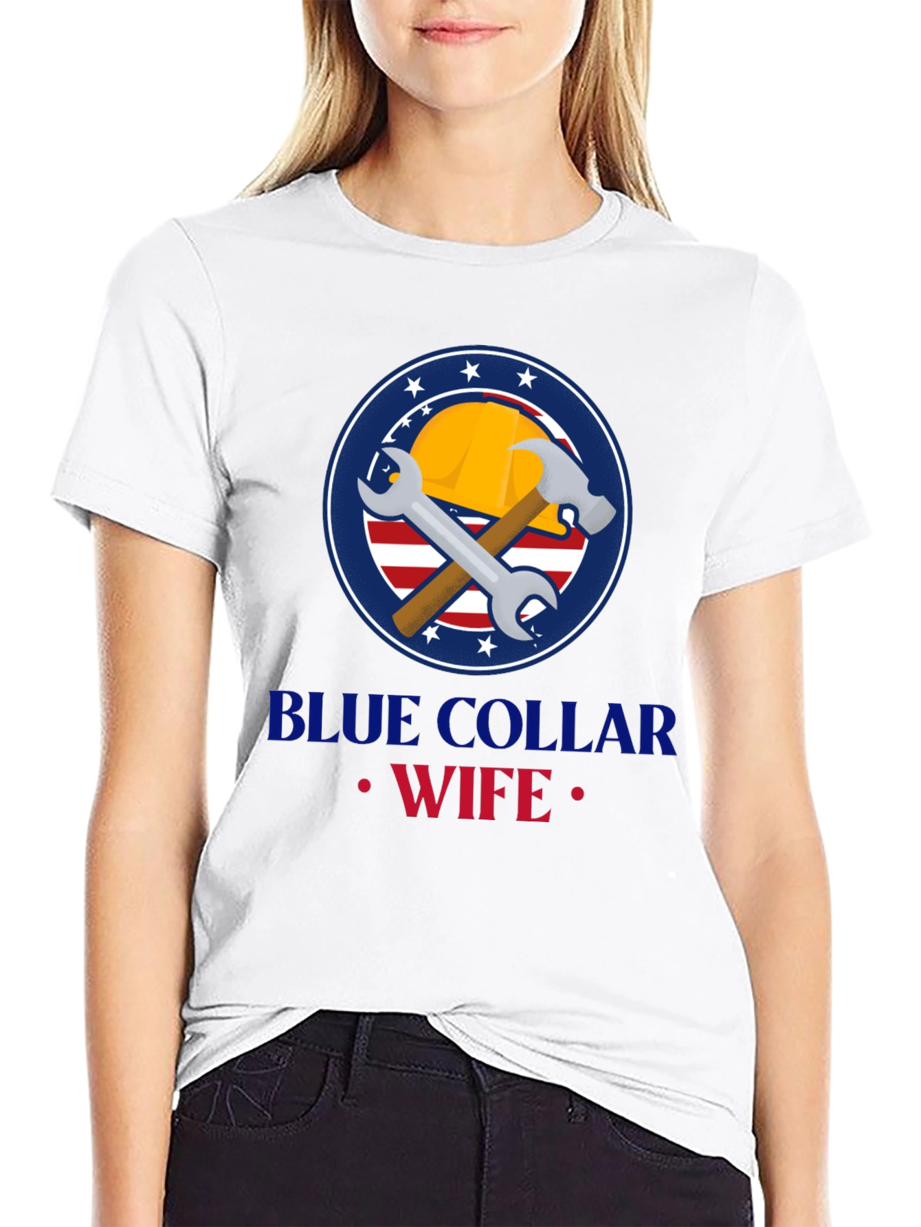 Blue Collar Wife Graphic Tee - Black