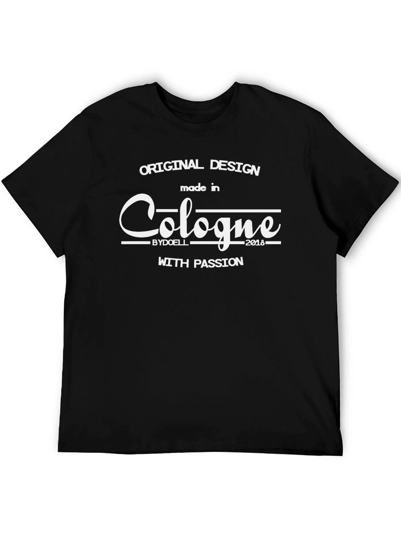 Original Design Cologne Tee - Black Cotton T-Shirt