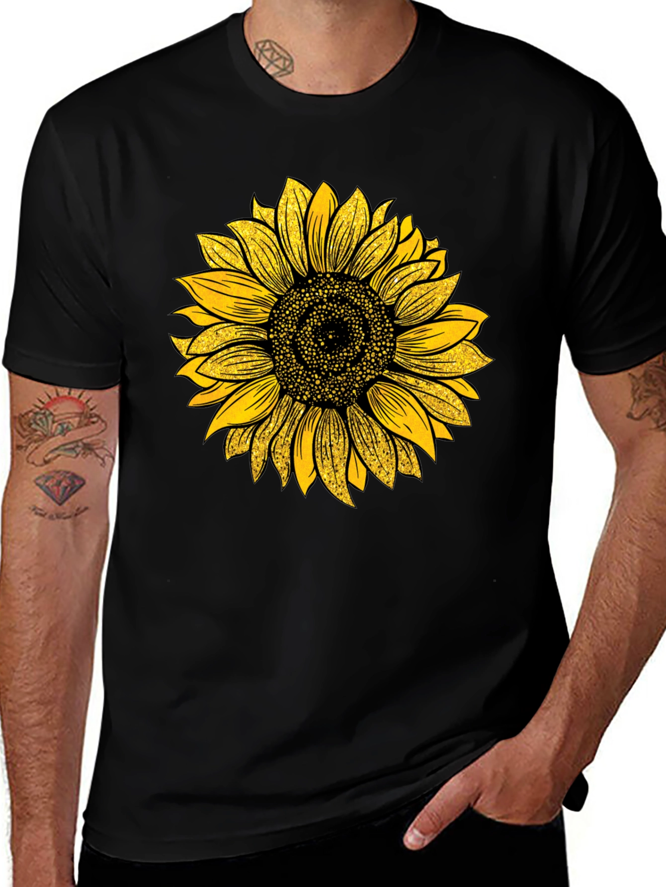 Sunflower Graphic T-Shirt - Black