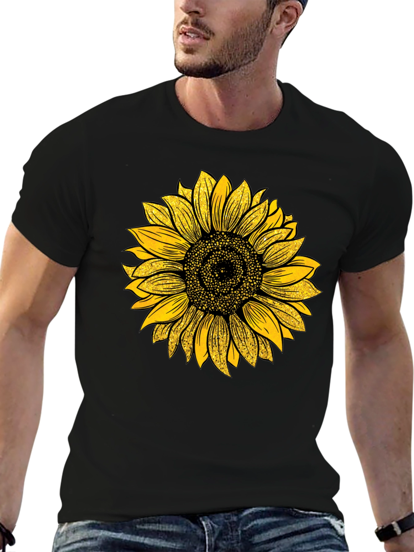 Sunflower Graphic T-Shirt - Black