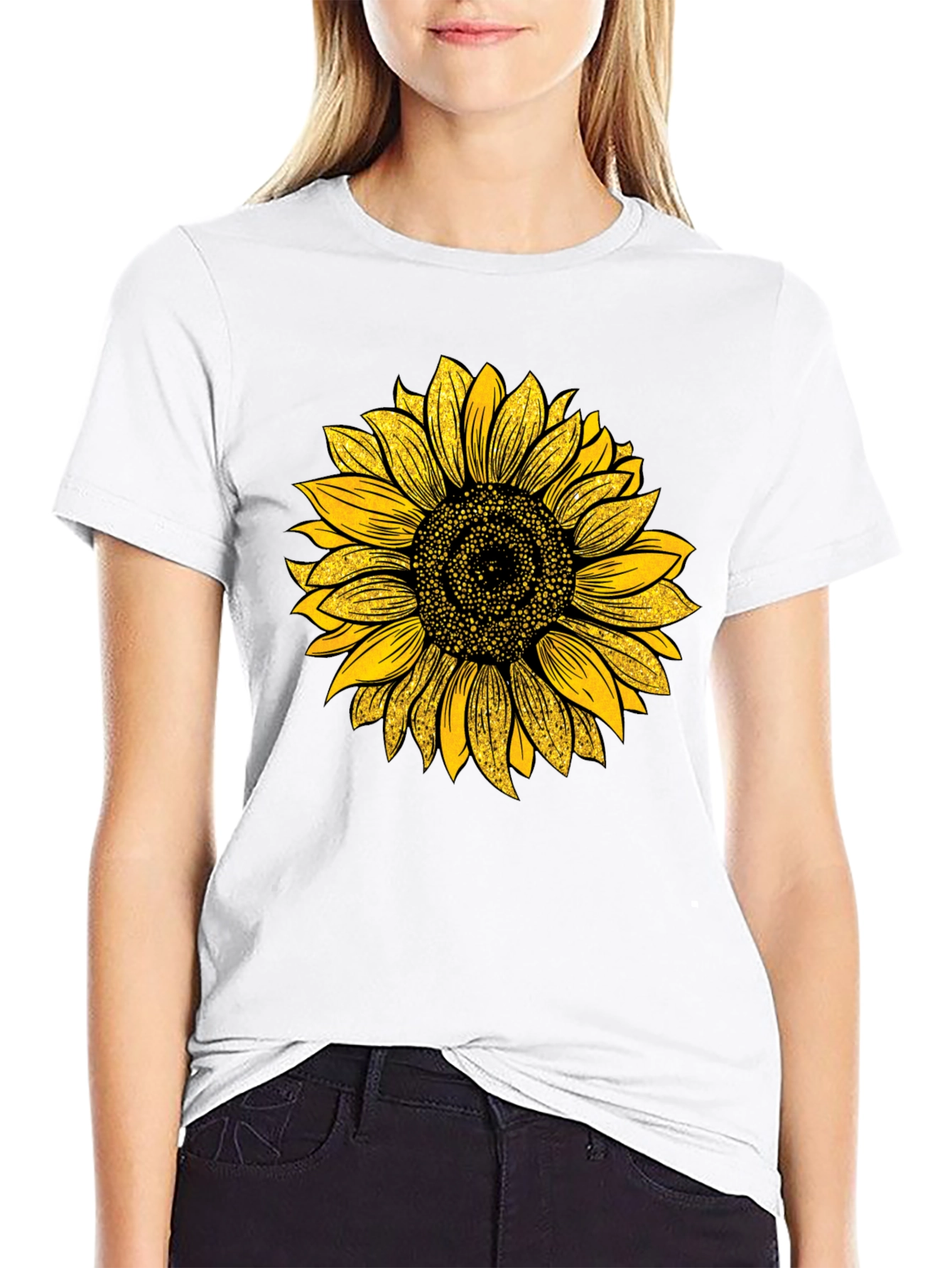 Sunflower Graphic T-Shirt - Black