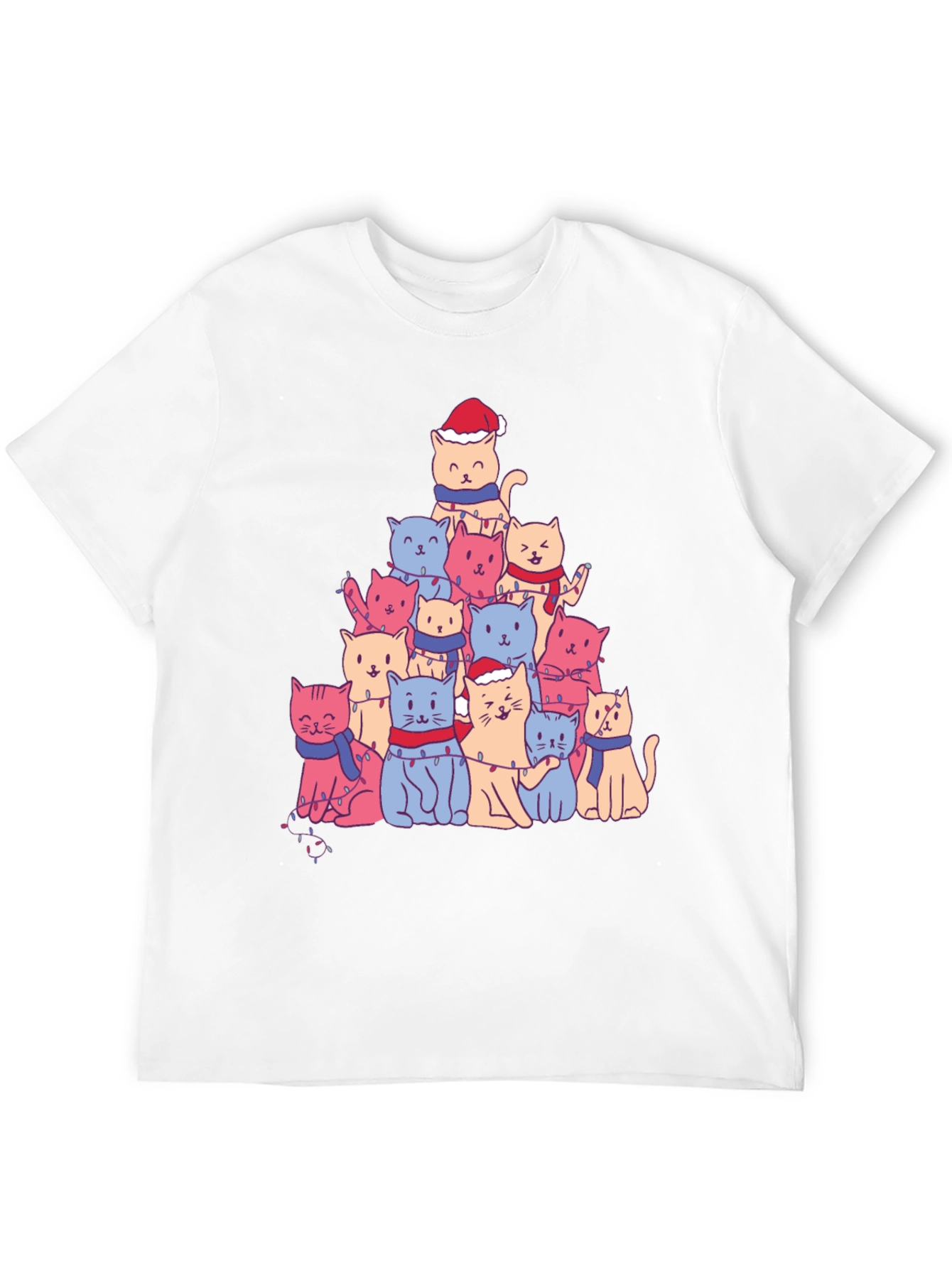 Festive Cat Christmas Tree T-Shirt