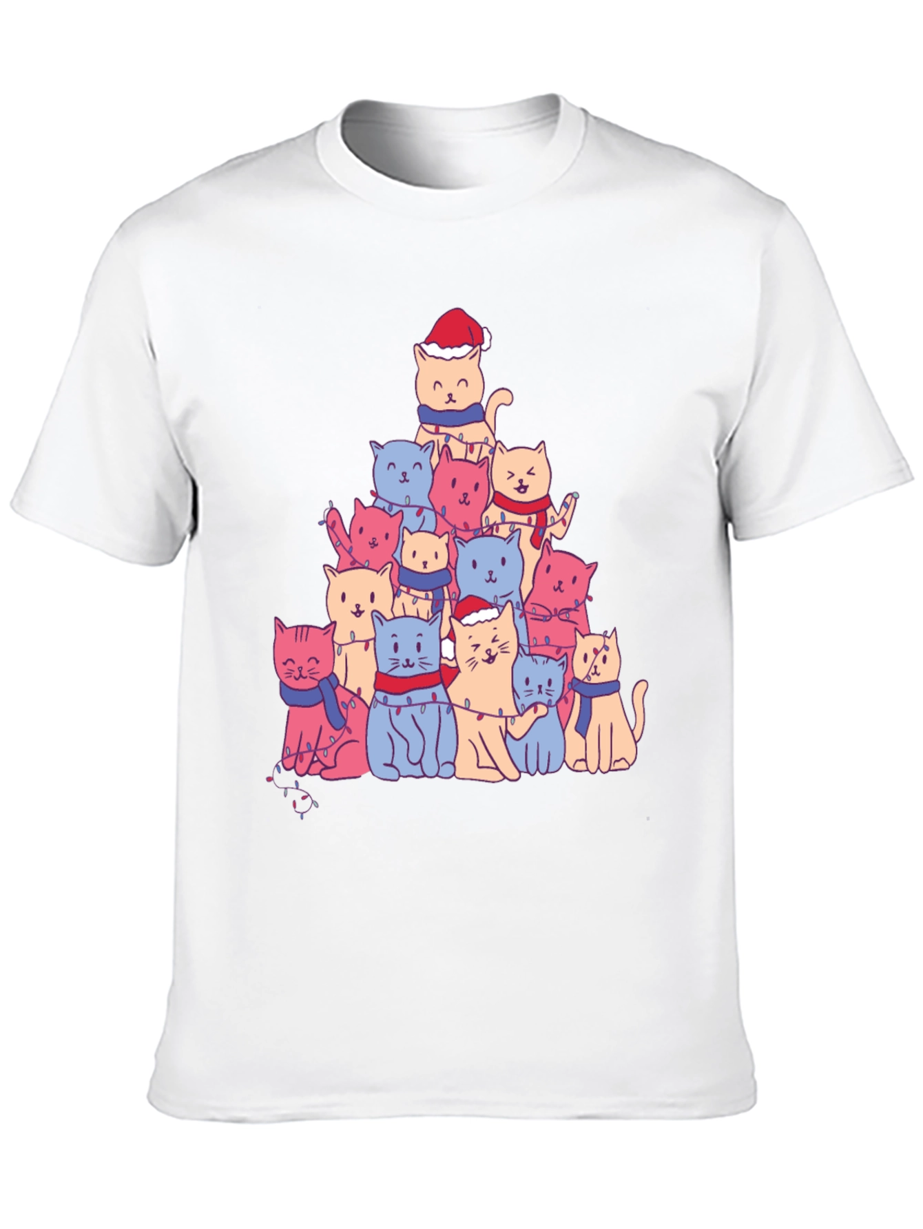 Festive Cat Christmas Tree T-Shirt