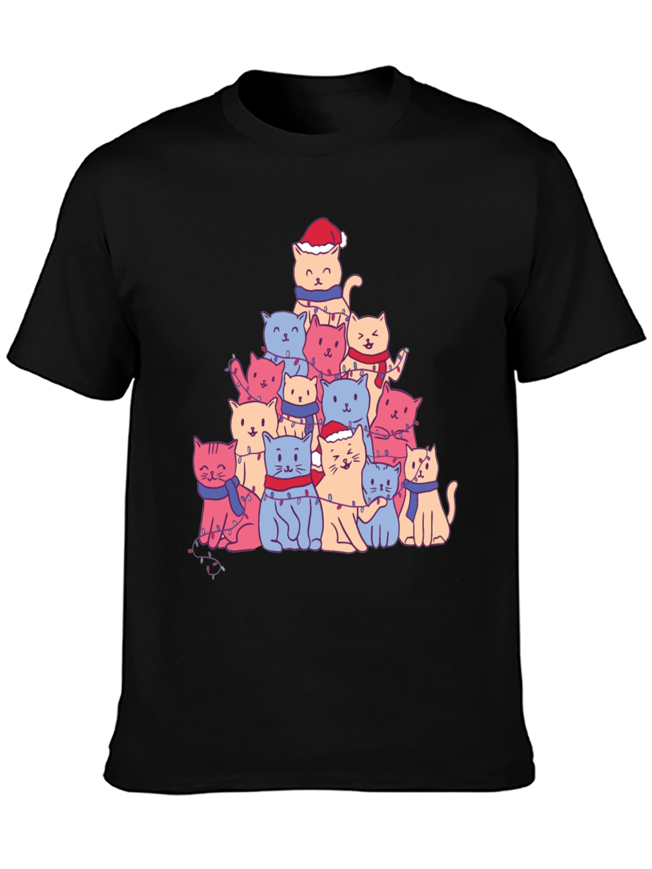 Festive Cat Christmas Tree T-Shirt