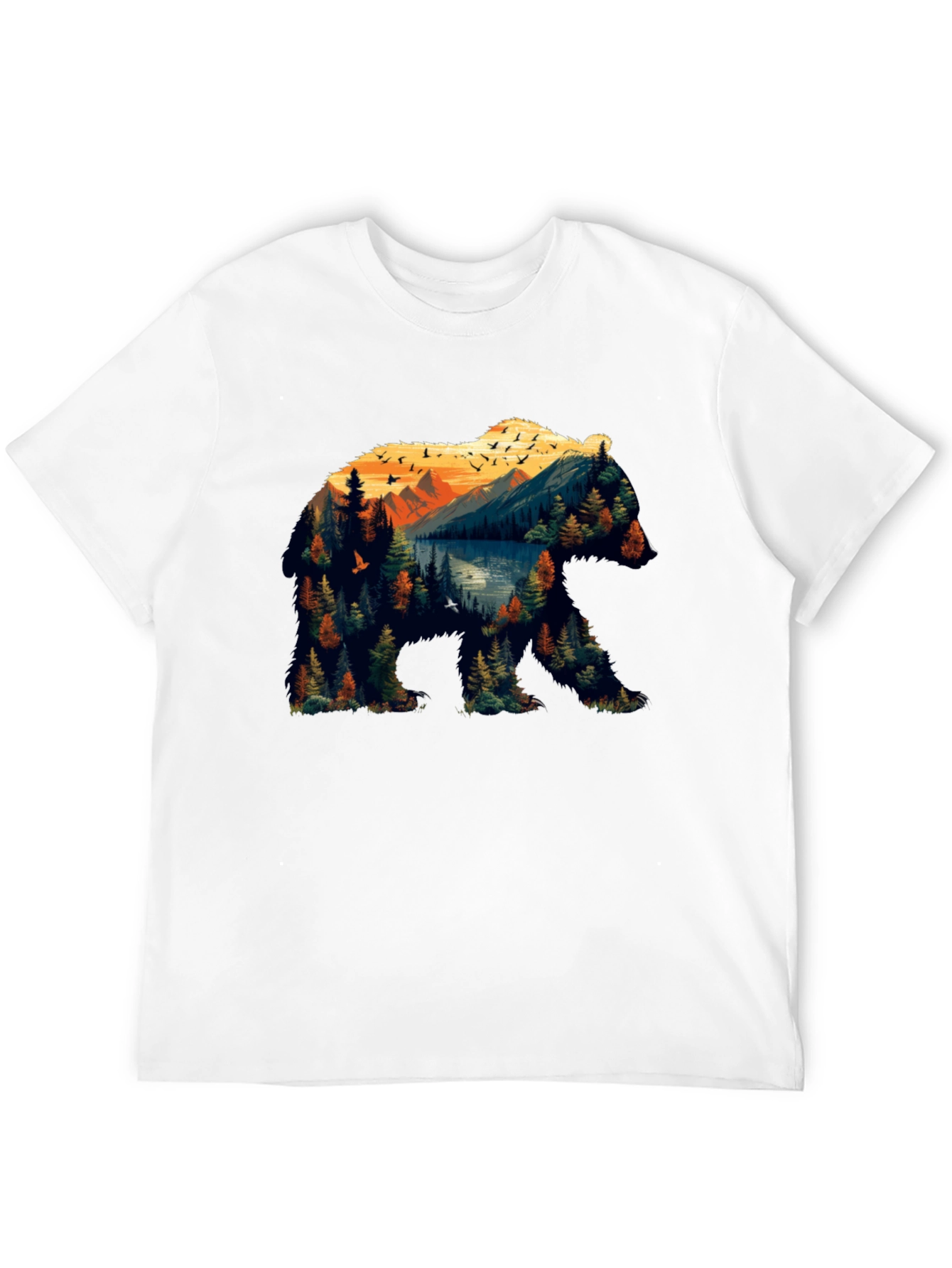 Nature Bear Graphic Tee - Mens Black T-Shirt
