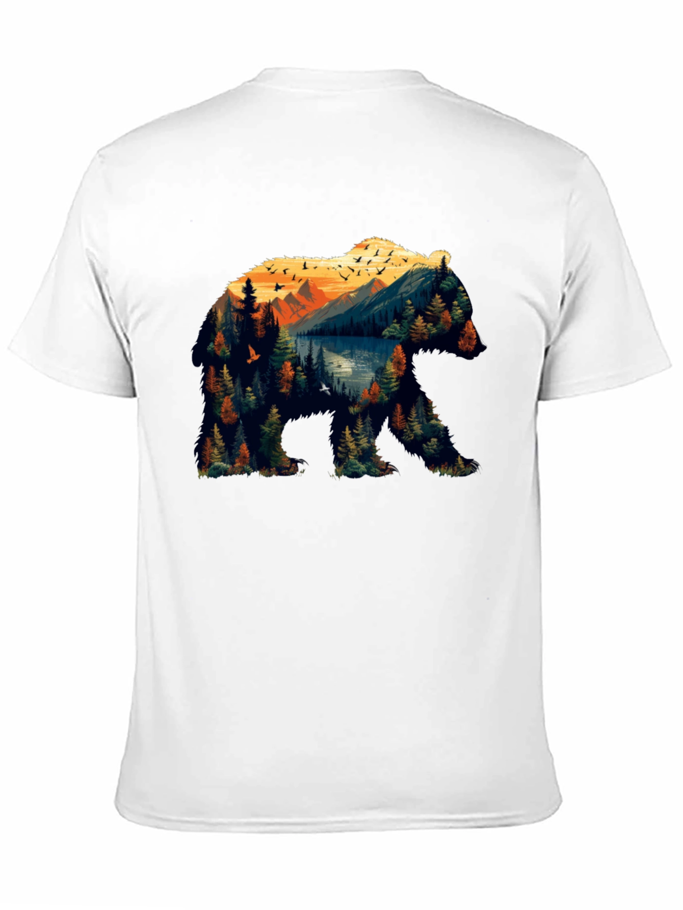 Nature Bear Graphic Tee - Mens Black T-Shirt