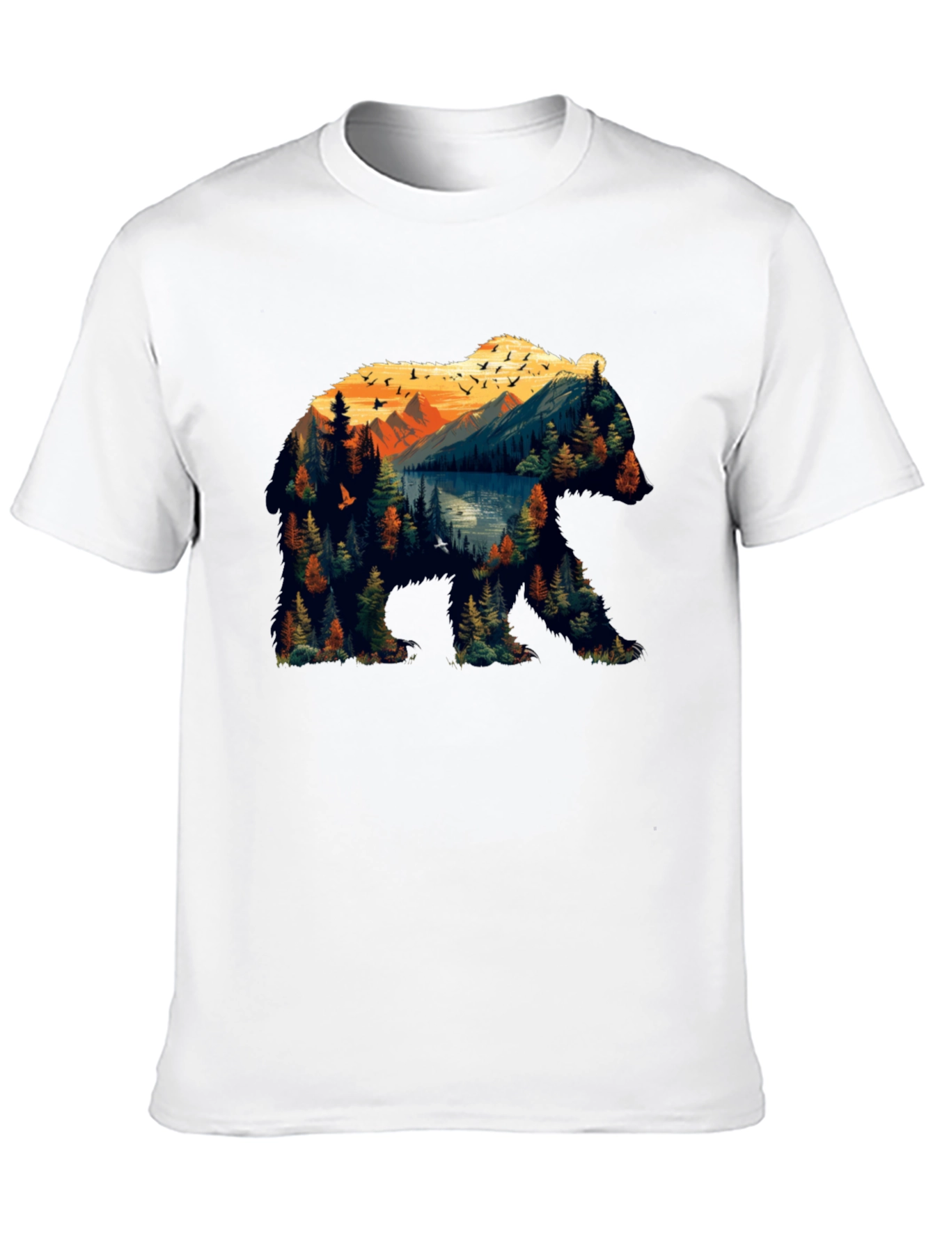 Nature Bear Graphic Tee - Mens Black T-Shirt