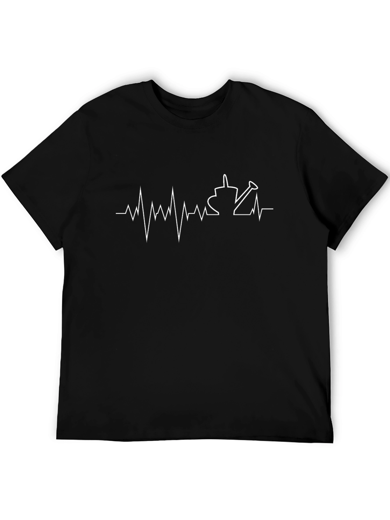Gardening Heartbeat T-Shirt - Black