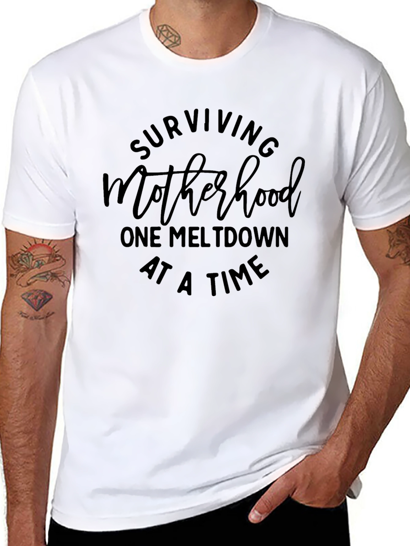 Surviving Motherhood T-Shirt - One Meltdown At A Time