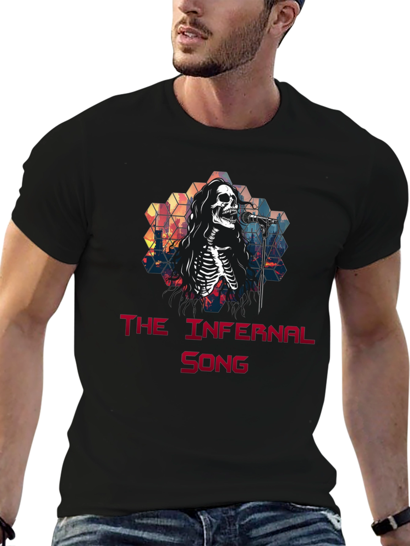 Infernal Song Graphic Tee - Skeleton Singer