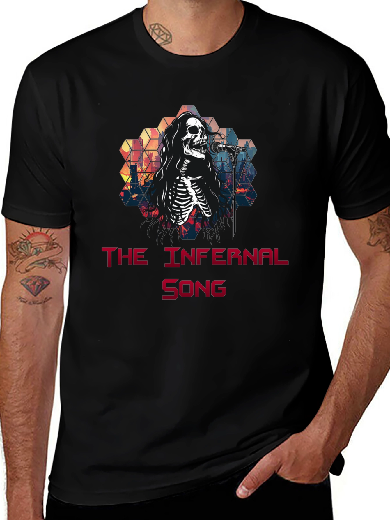 Infernal Song Graphic Tee - Skeleton Singer