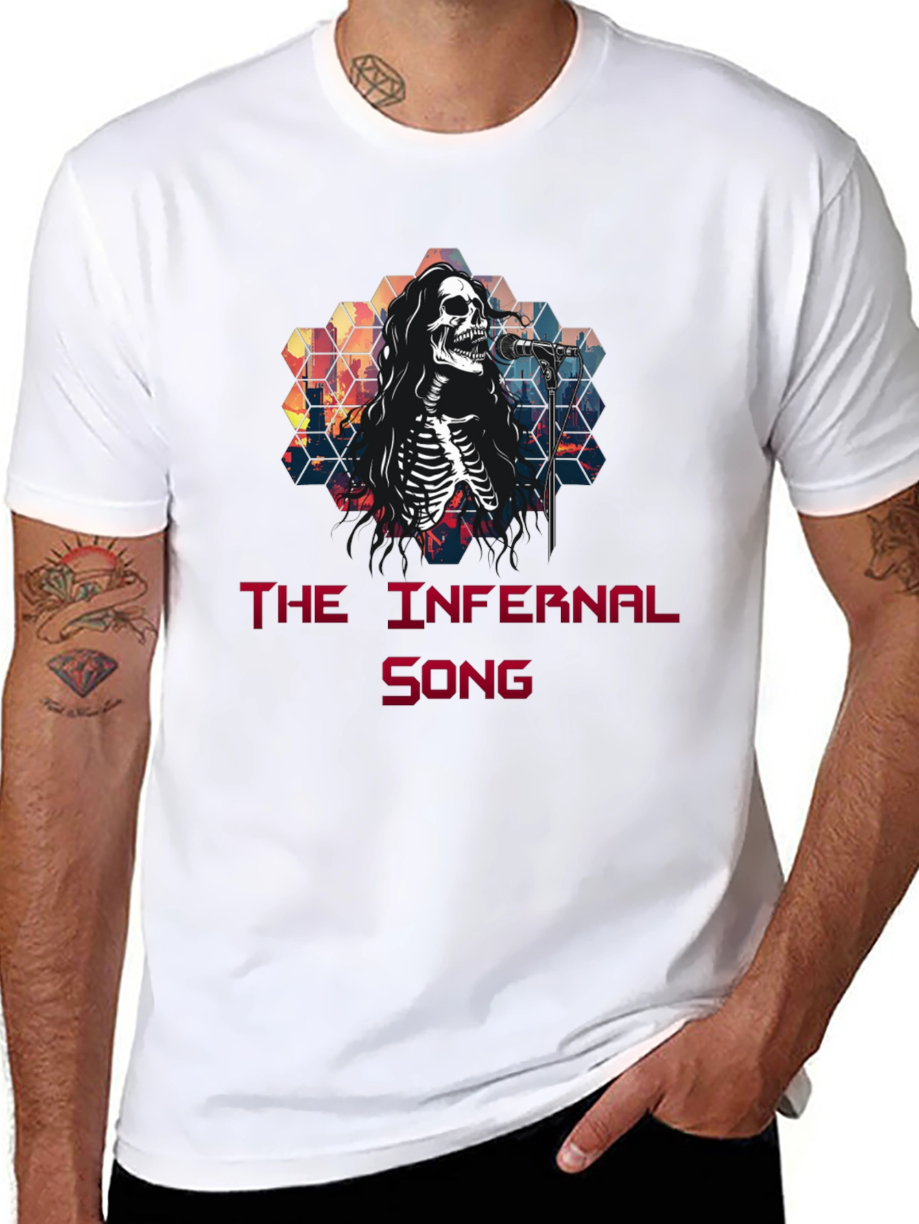 Infernal Song Graphic Tee - Skeleton Singer