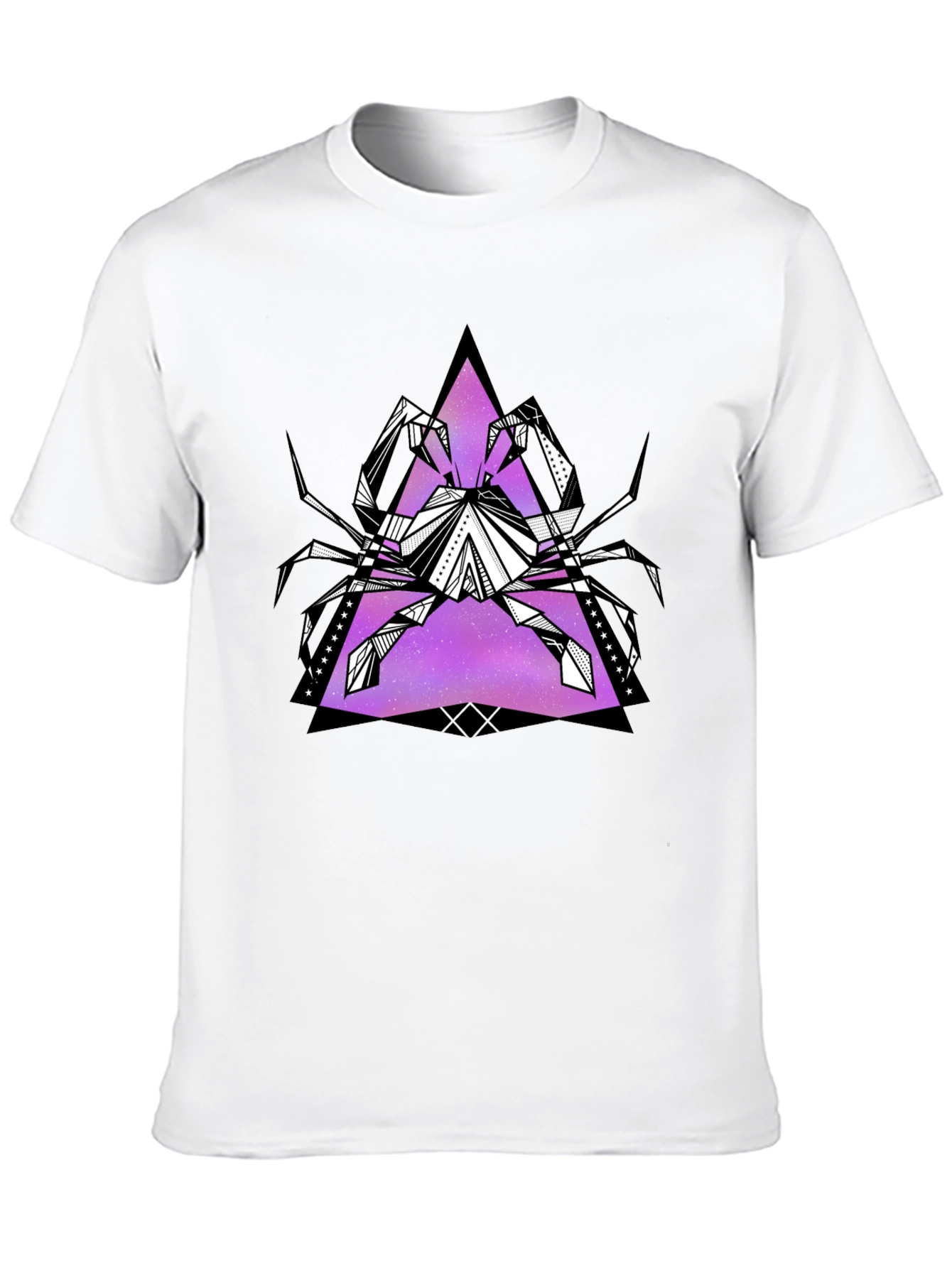 Geometric Crab Graphic Tee - Black