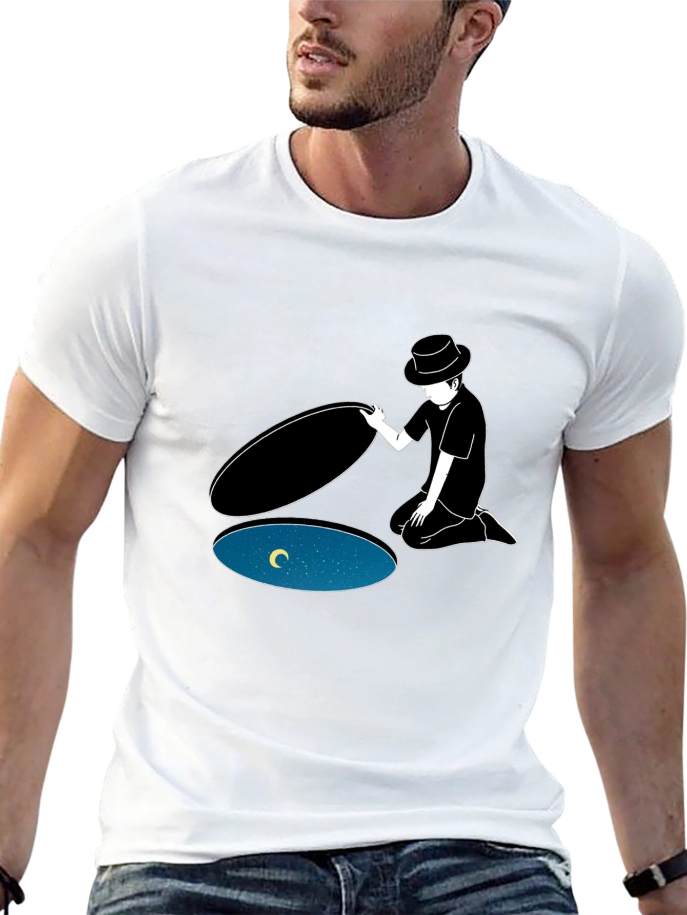 Manhole to the Stars Graphic Tee