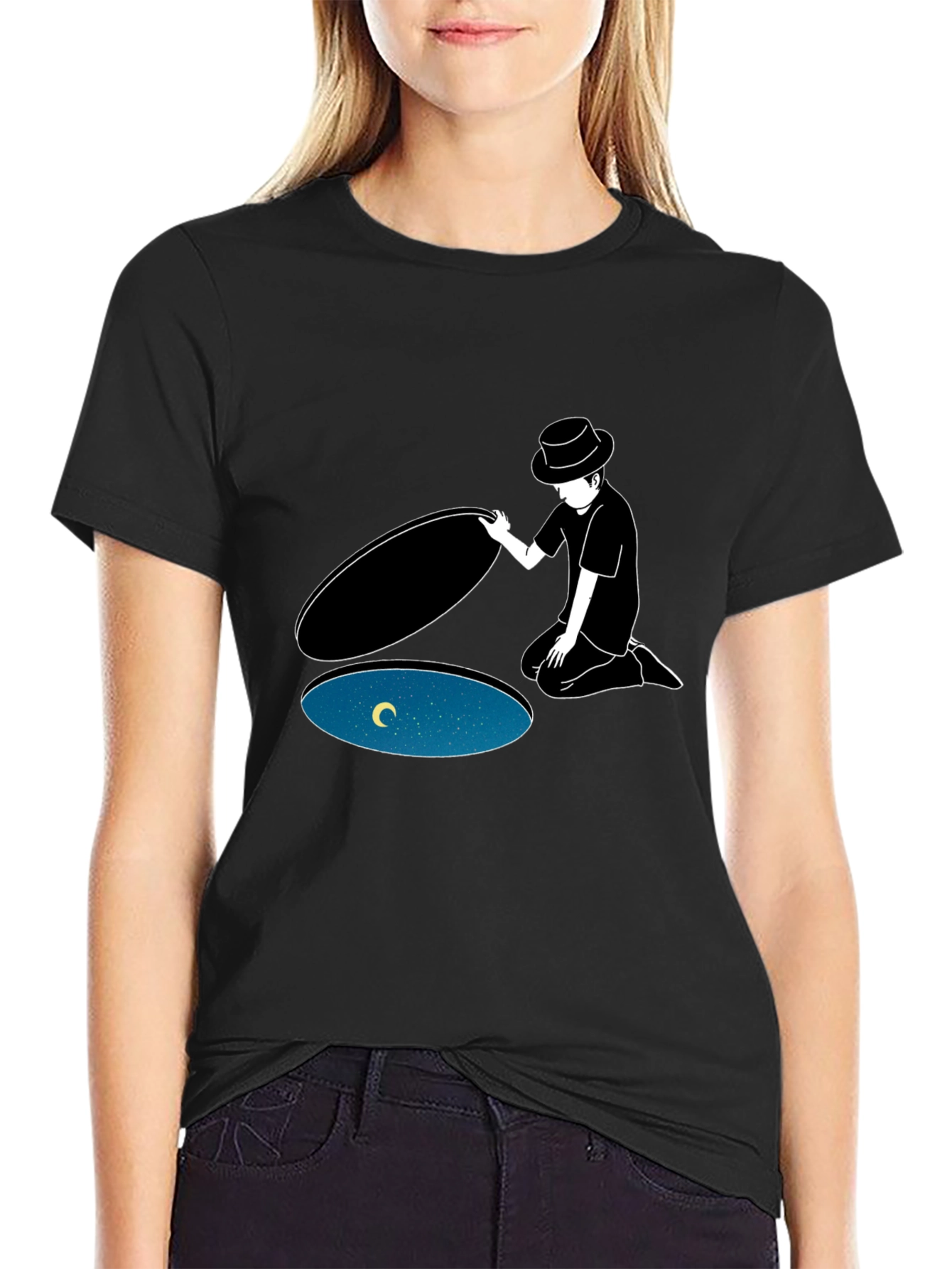 Manhole to the Stars Graphic Tee