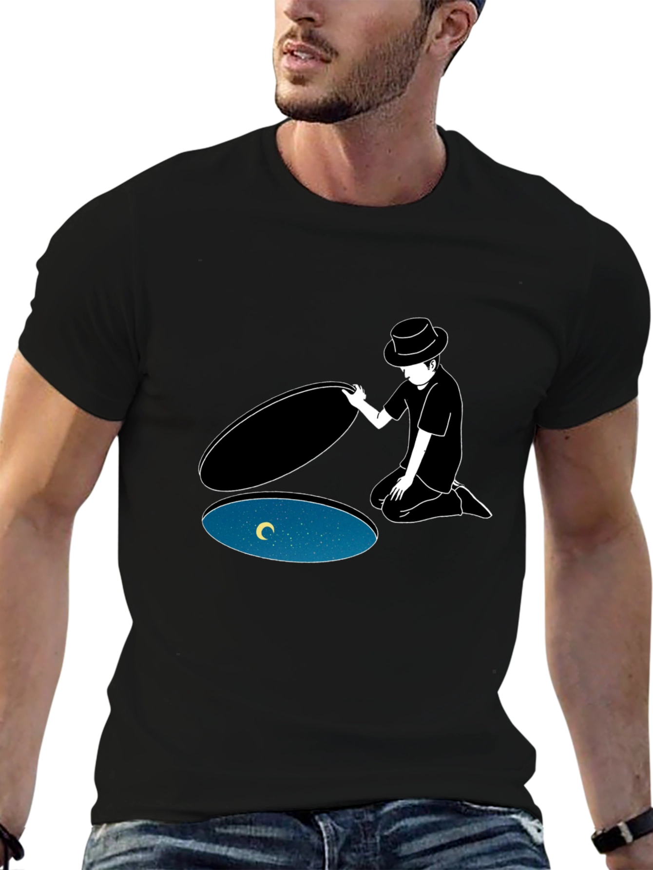 Manhole to the Stars Graphic Tee