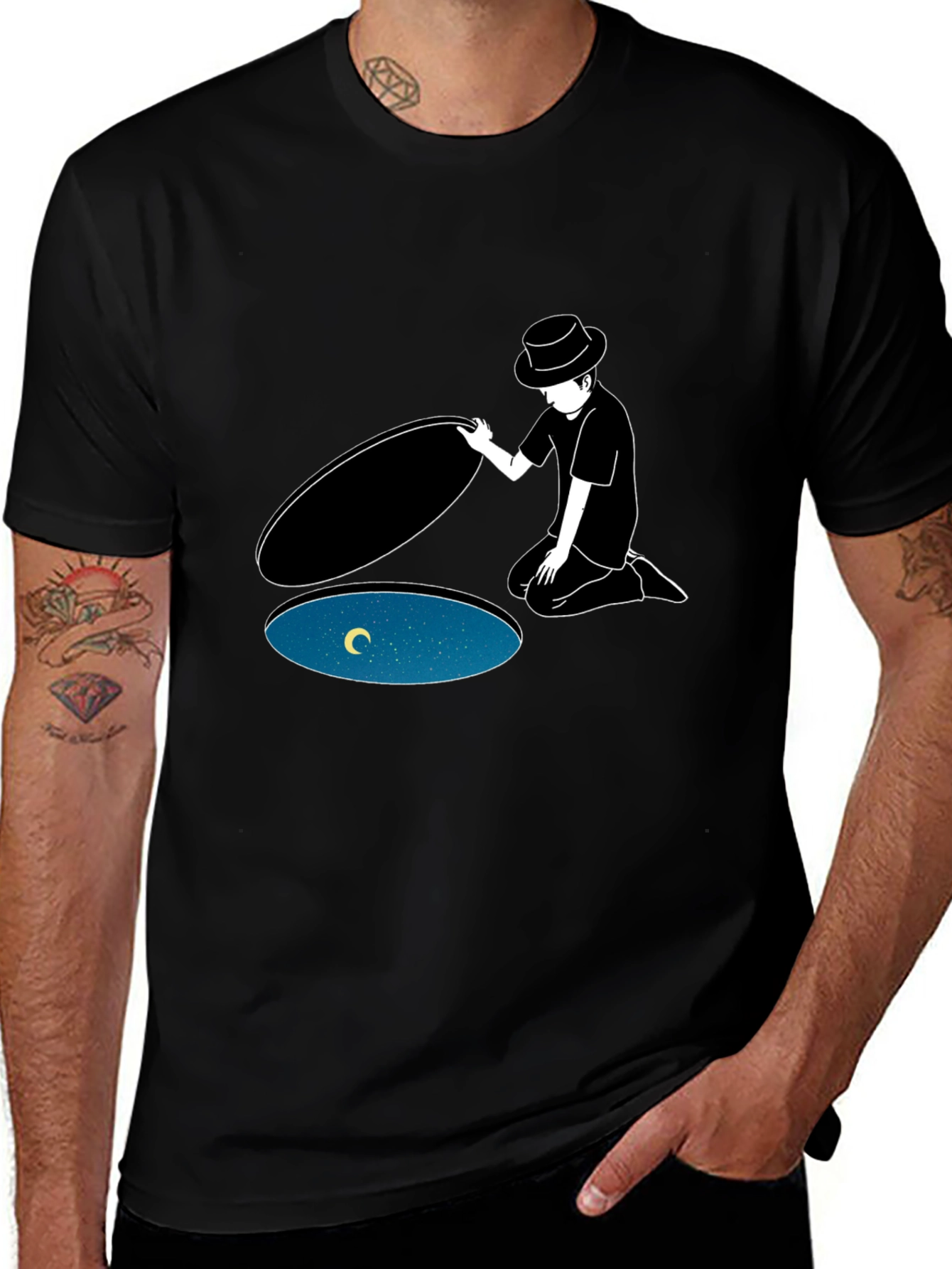 Manhole to the Stars Graphic Tee