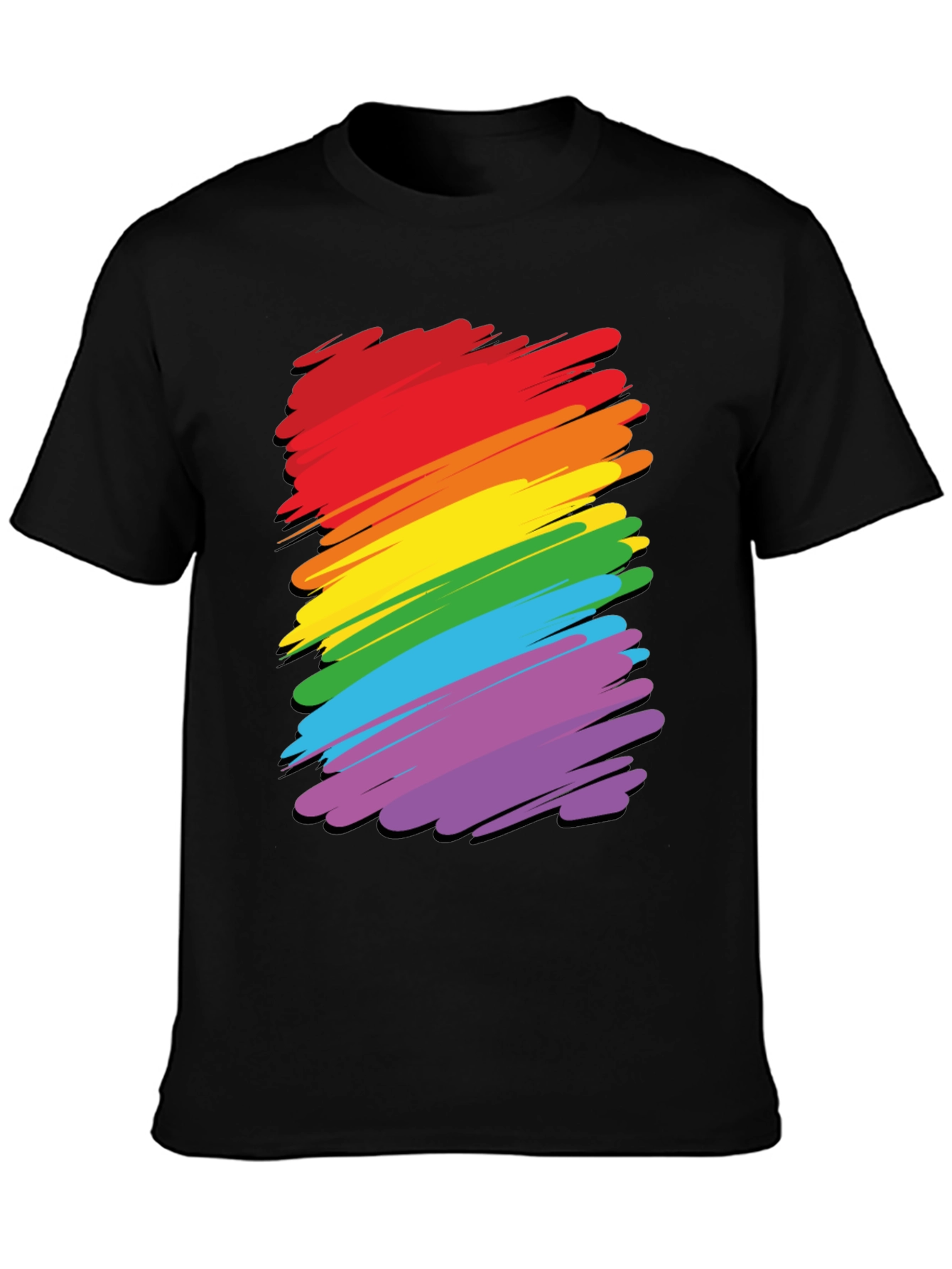 Rainbow Stripes Graphic Tee - Pride T-Shirt