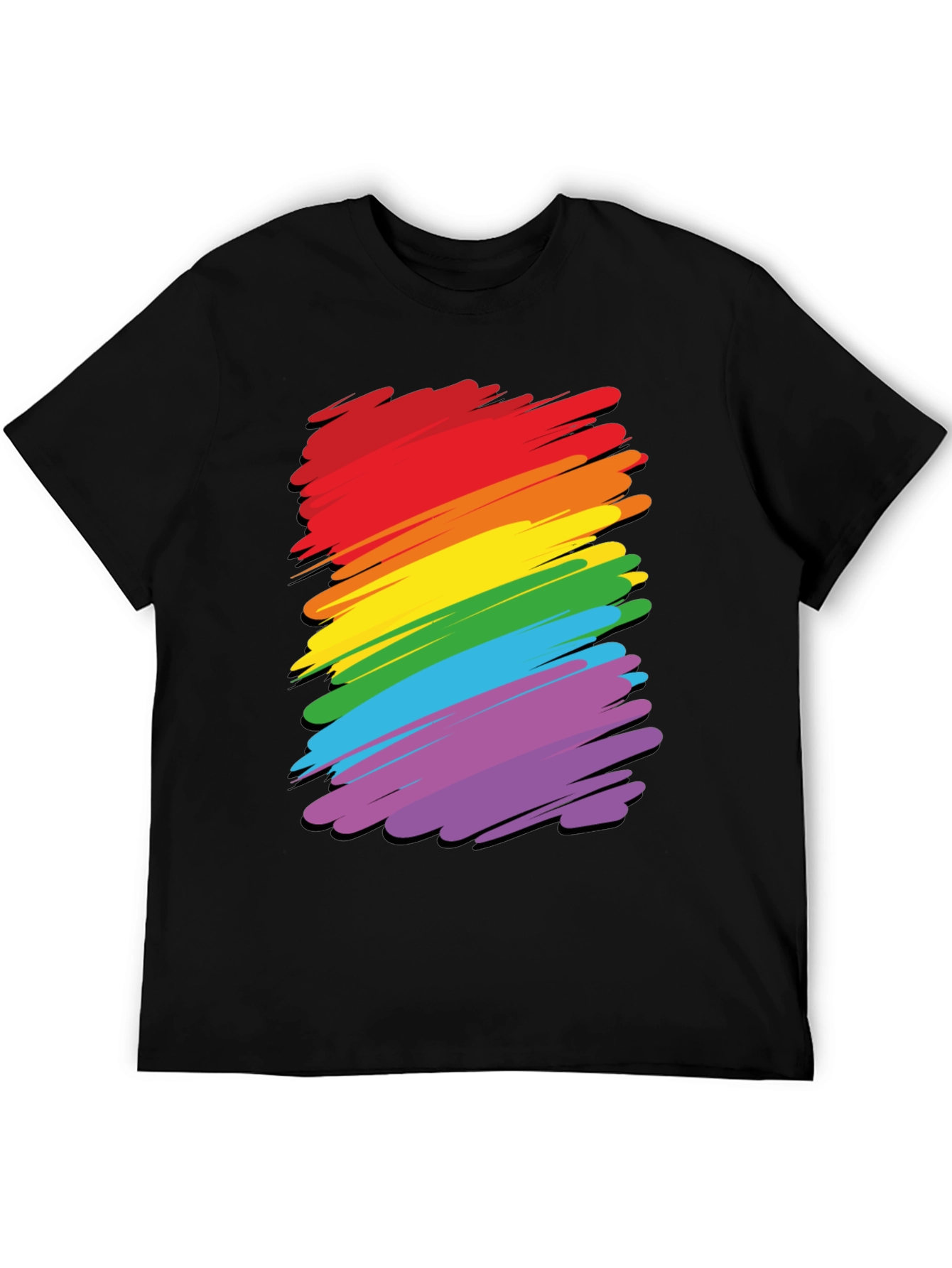 Rainbow Stripes Graphic Tee - Pride T-Shirt
