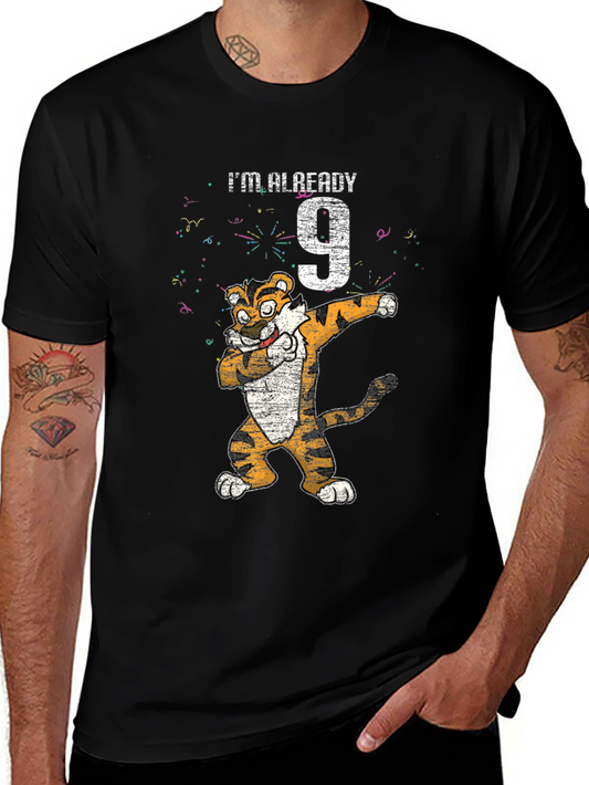 Dabbing Tiger 9th Birthday T-Shirt - Youthful Style