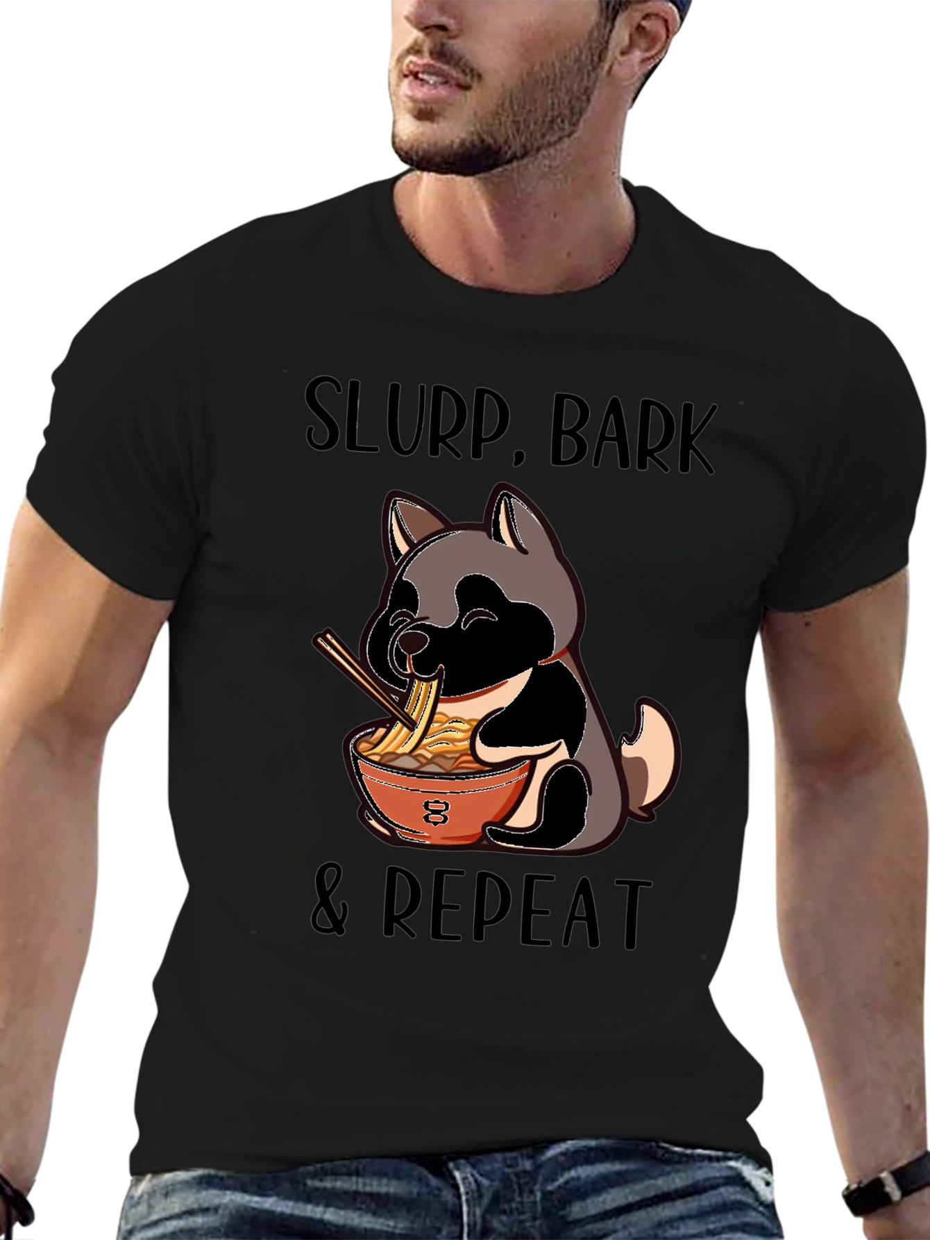 Slurp Bark Repeat Dog Ramen T-Shirt