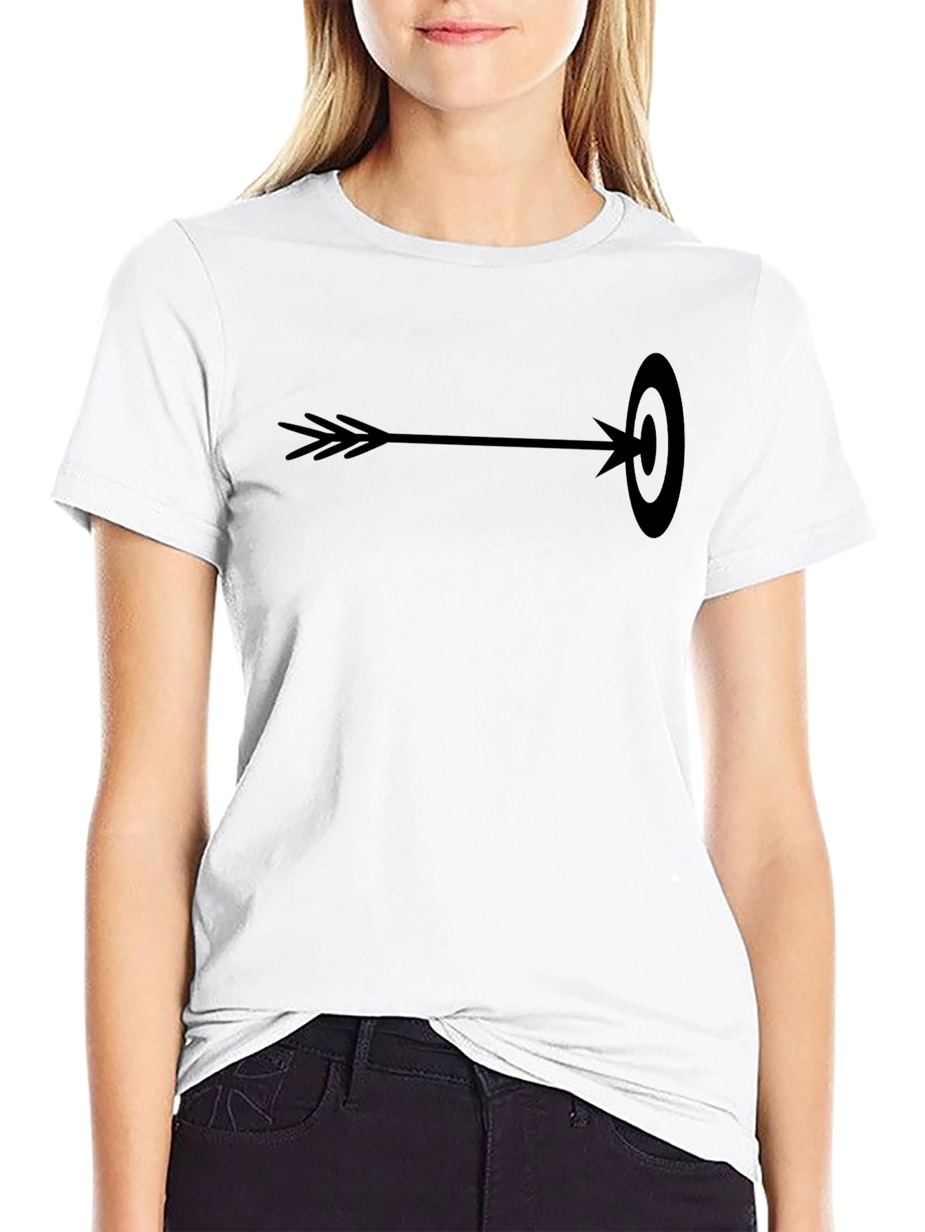 Arrow Through Target Graphic Tee - Black Cotton Blend