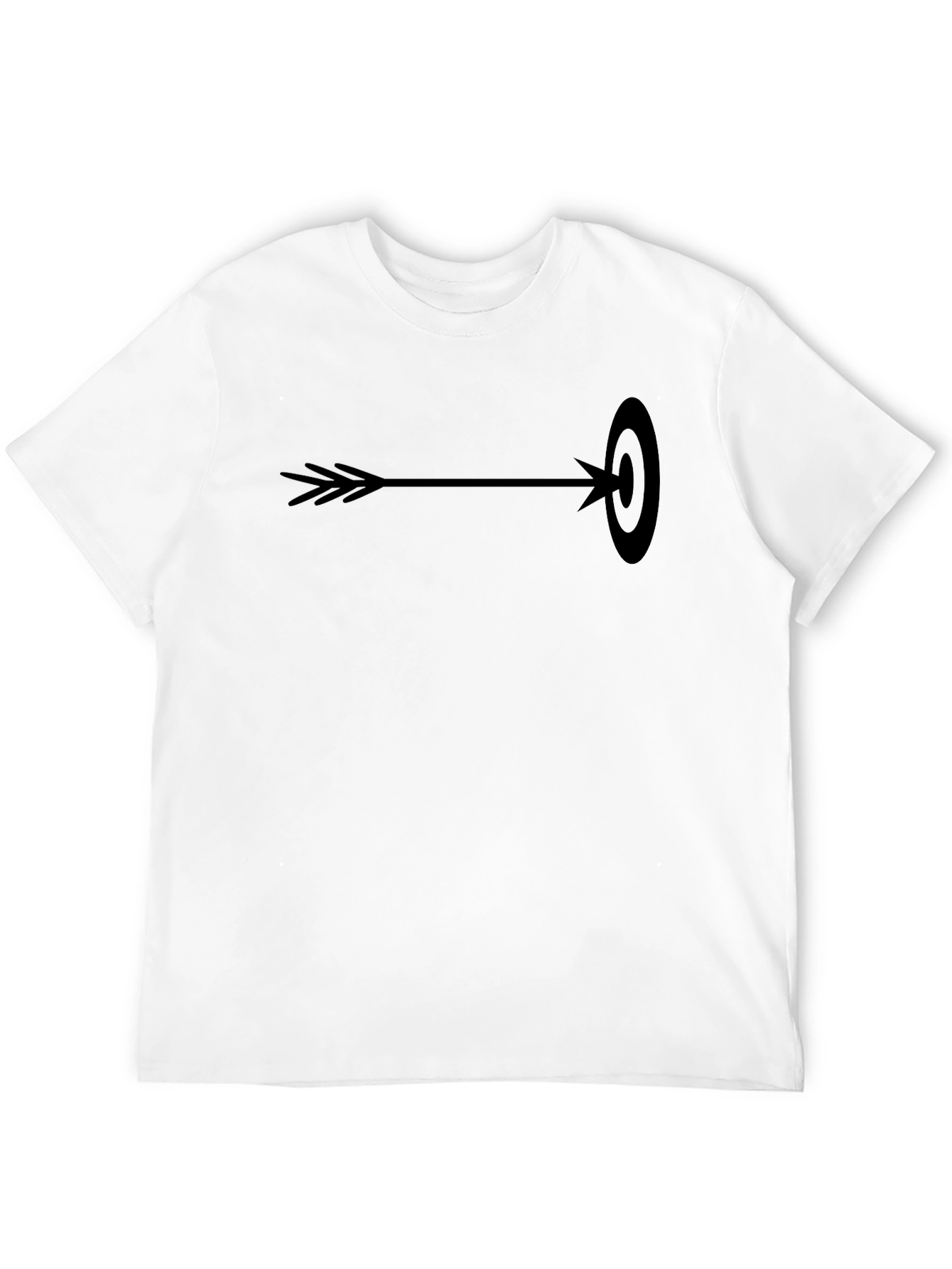 Arrow Through Target Graphic Tee - Black Cotton Blend