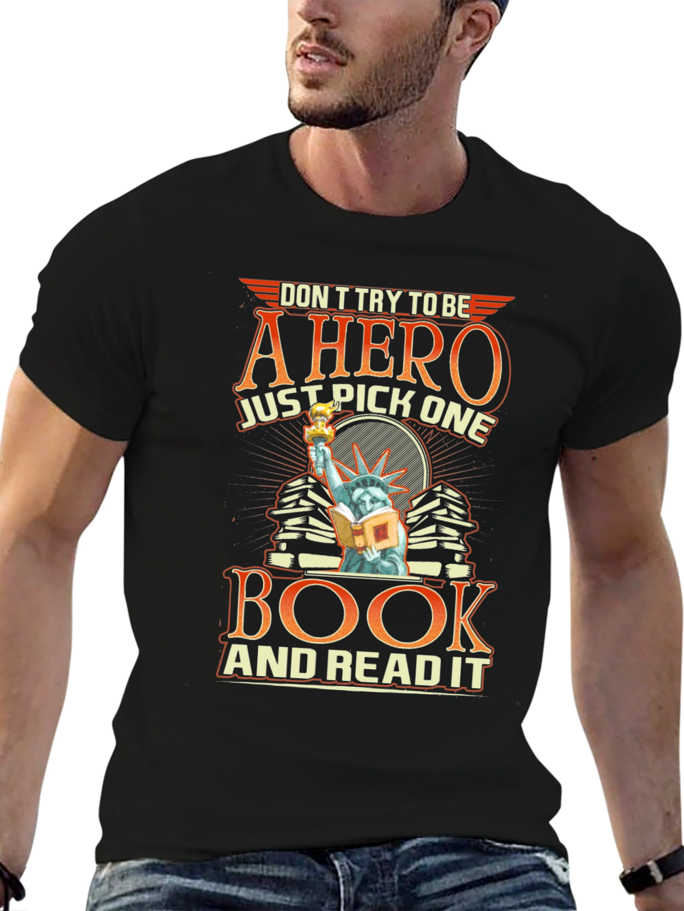 Book Hero Graphic T-Shirt - Read A Book Tee
