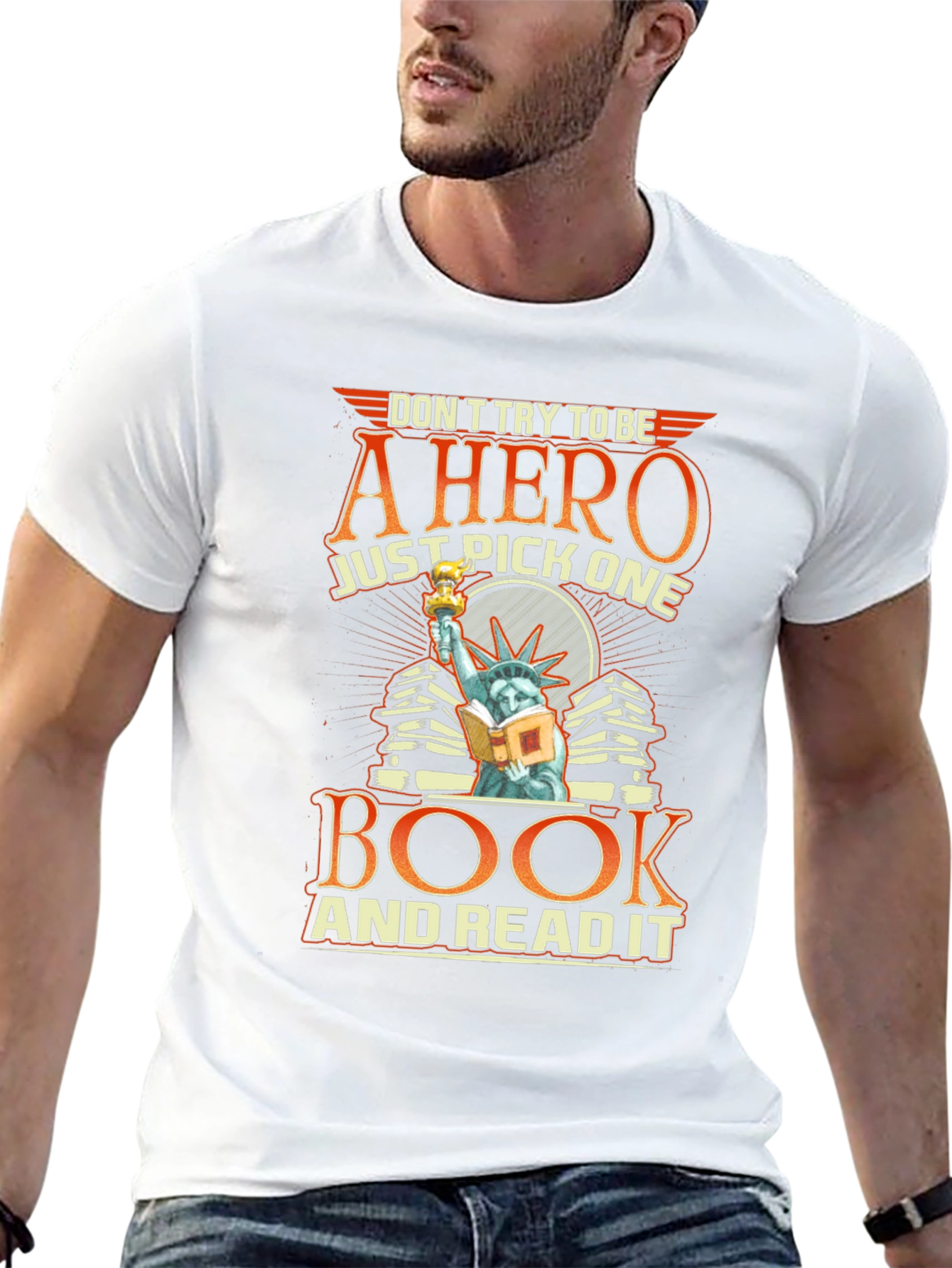Book Hero Graphic T-Shirt - Read A Book Tee